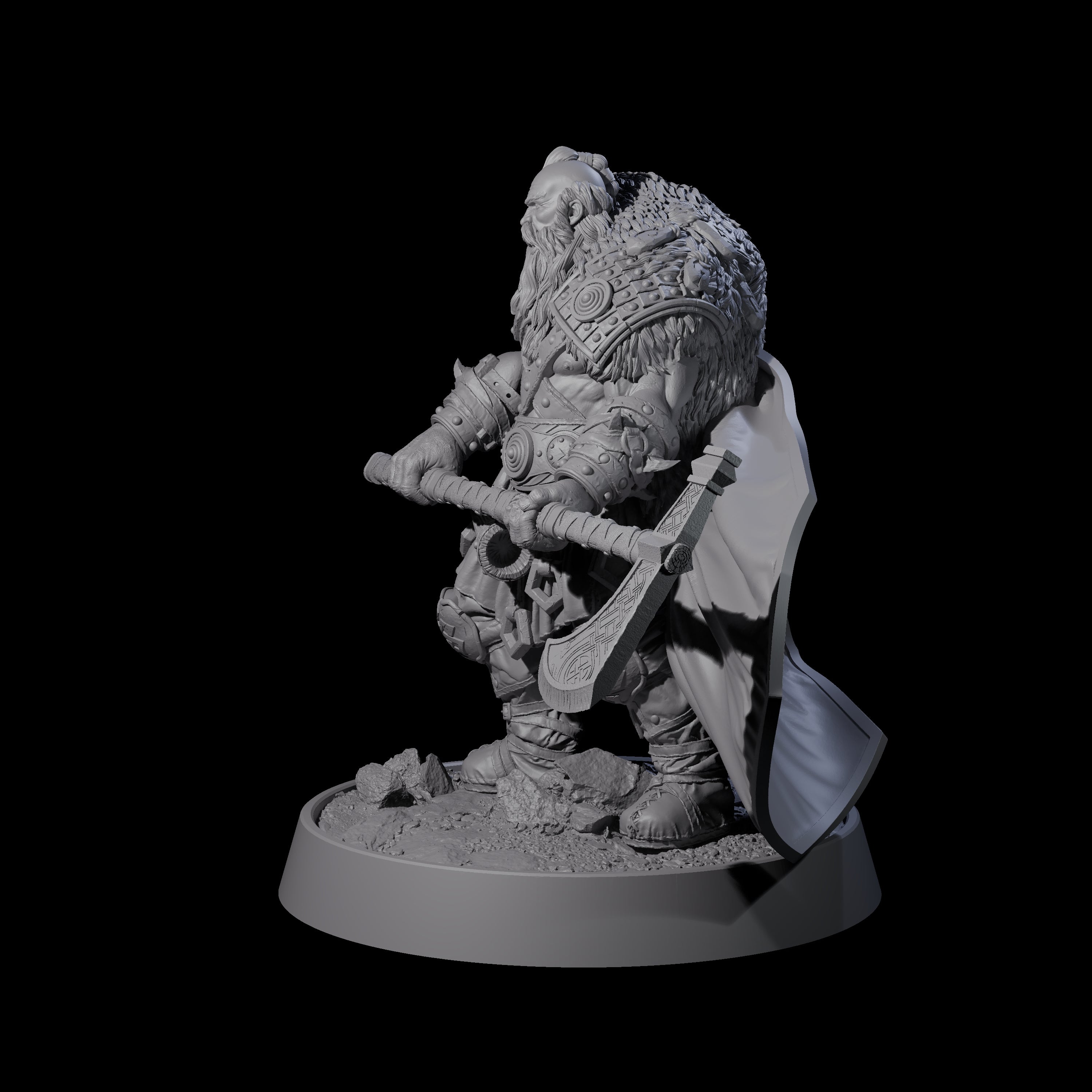 Furious Viking Berserker B Miniature for Dungeons and Dragons, Pathfinder or other TTRPGs
