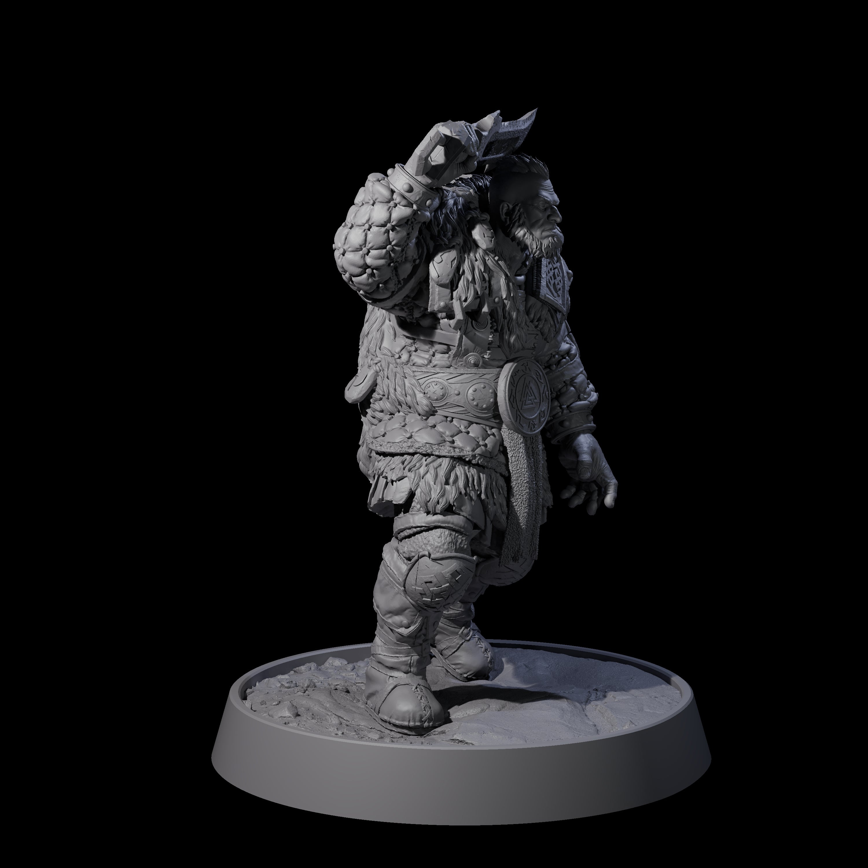Furious Viking Berserker C Miniature for Dungeons and Dragons, Pathfinder or other TTRPGs