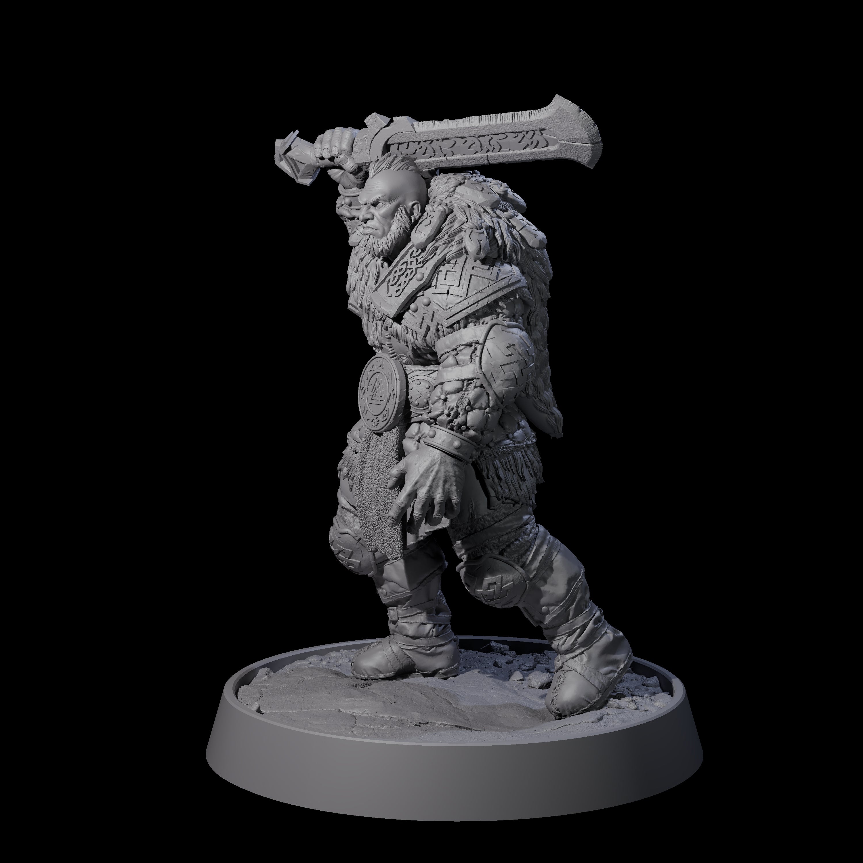 Furious Viking Berserker C Miniature for Dungeons and Dragons, Pathfinder or other TTRPGs