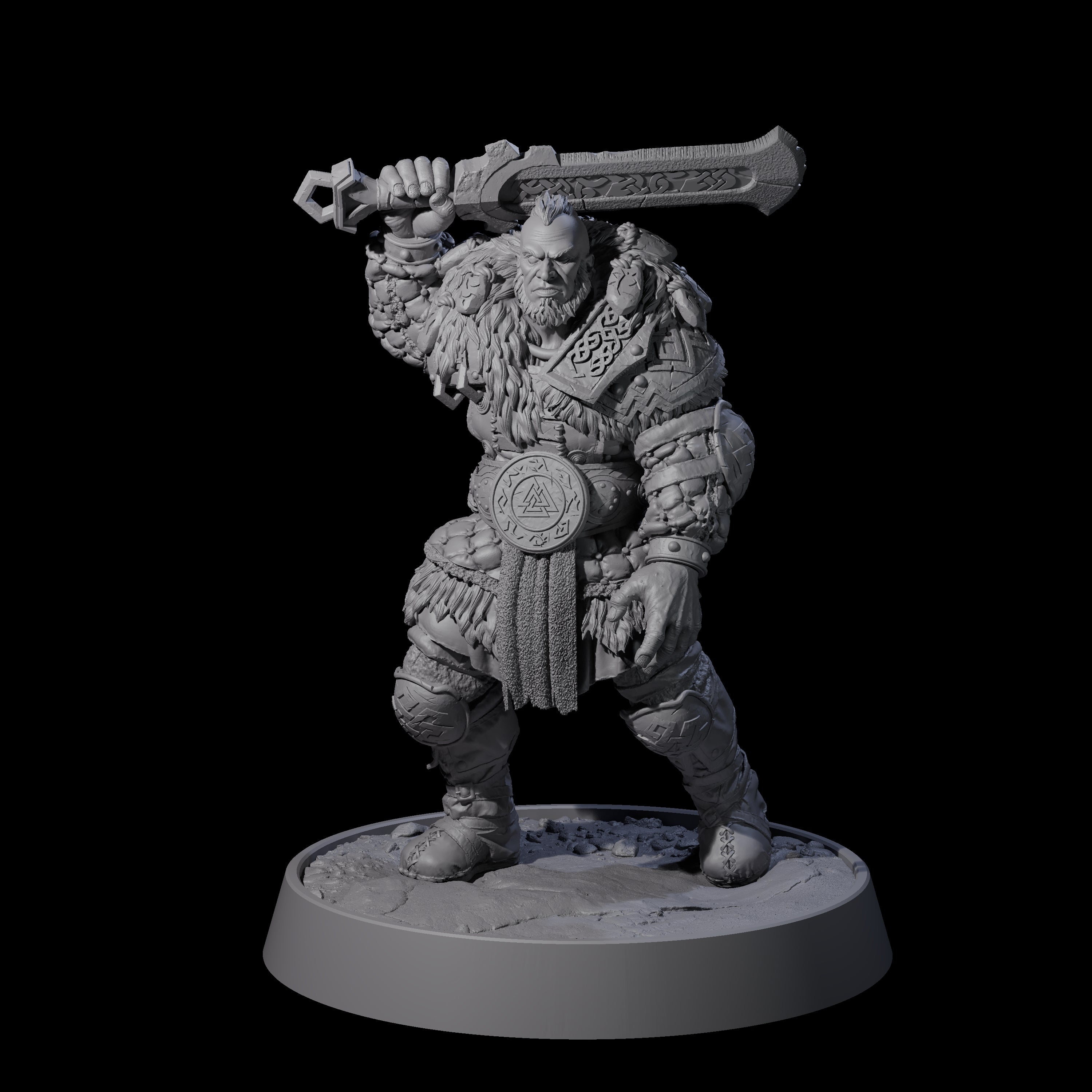 Furious Viking Berserker C Miniature for Dungeons and Dragons, Pathfinder or other TTRPGs