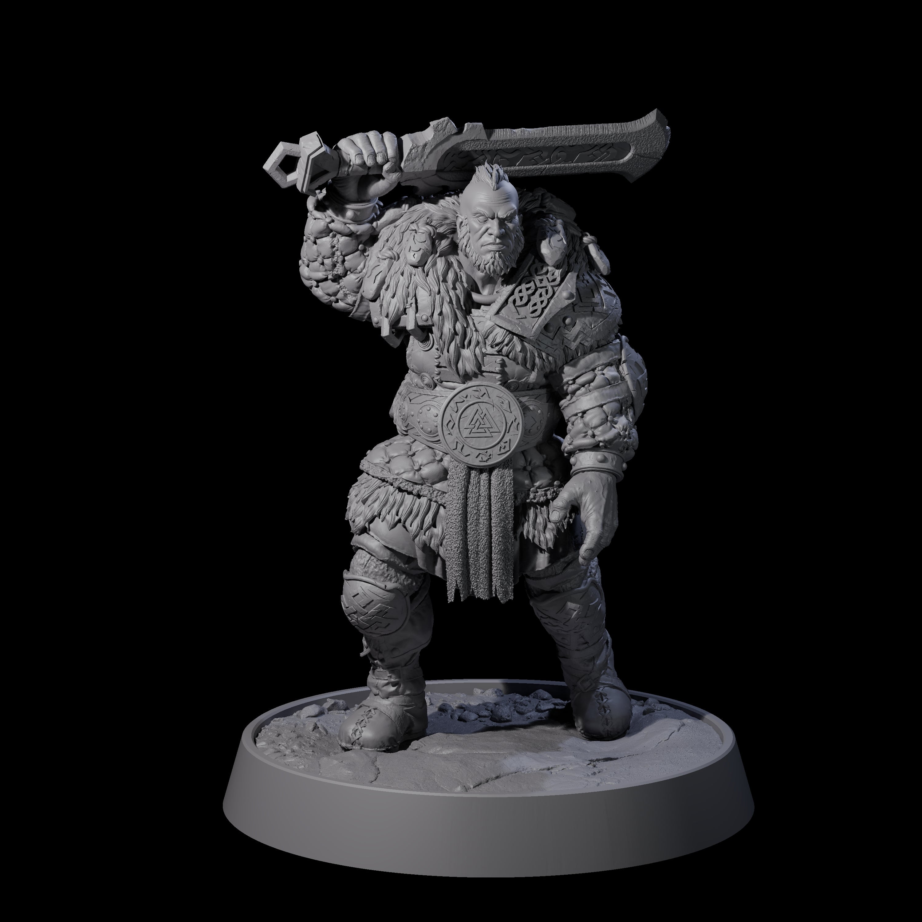 Furious Viking Berserker C Miniature for Dungeons and Dragons, Pathfinder or other TTRPGs