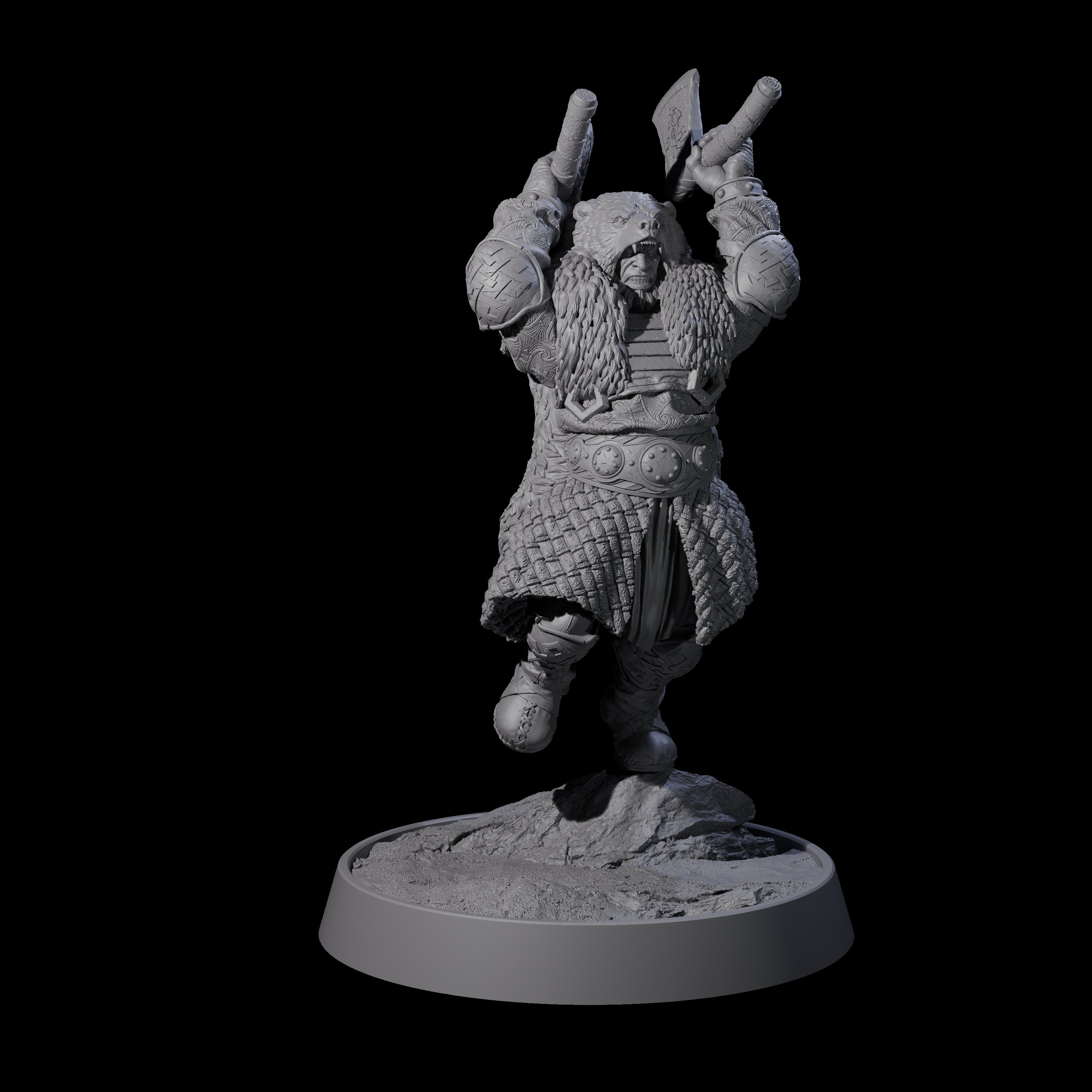 Furious Viking Berserker F Miniature for Dungeons and Dragons, Pathfinder or other TTRPGs