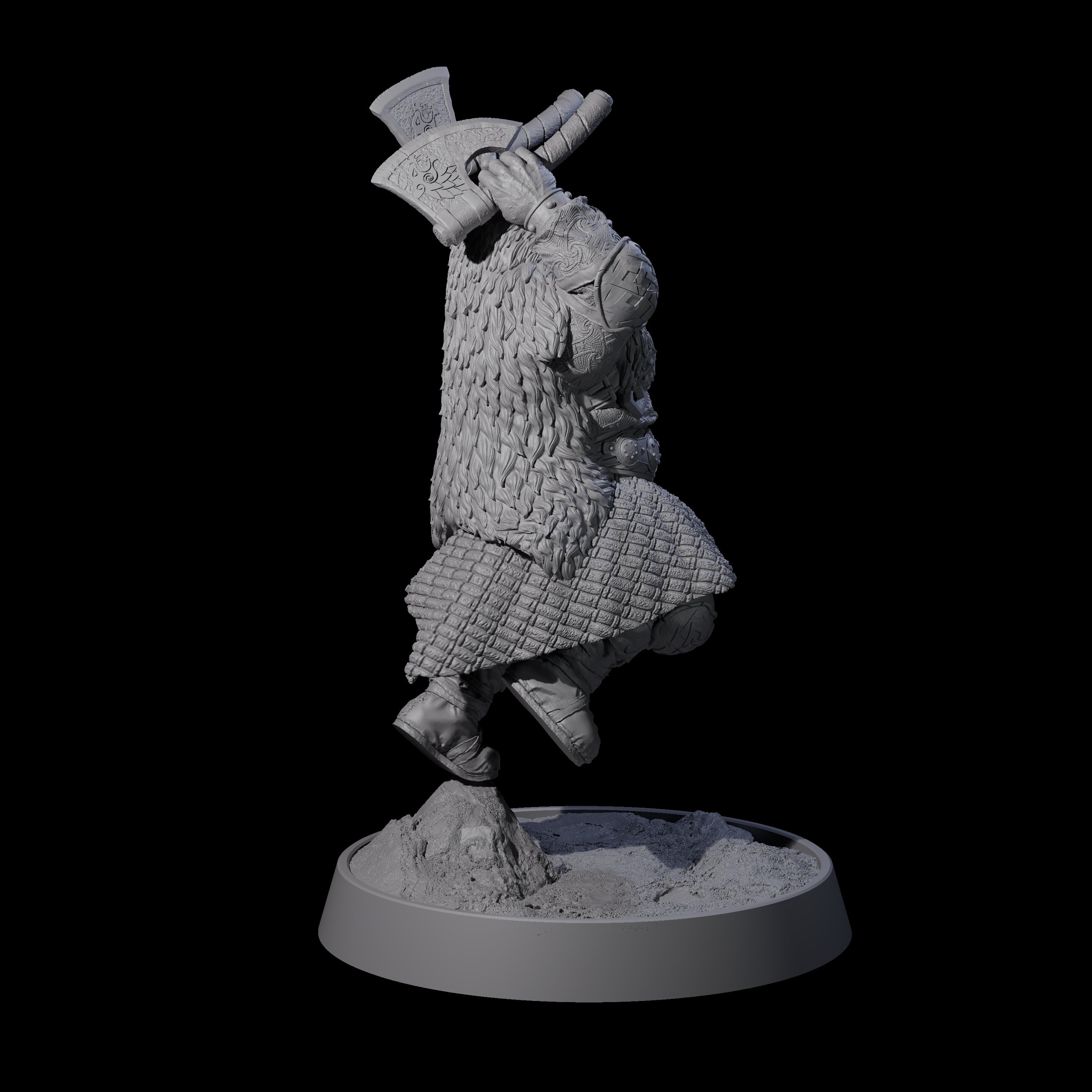 Furious Viking Berserker F Miniature for Dungeons and Dragons, Pathfinder or other TTRPGs