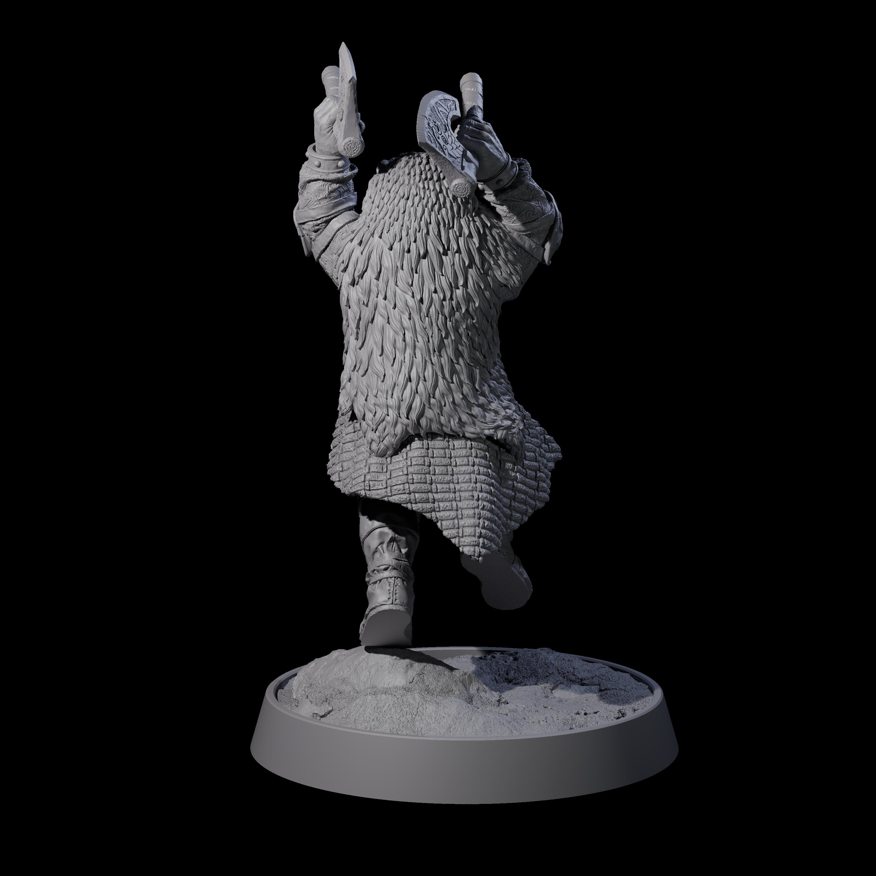 Furious Viking Berserker F Miniature for Dungeons and Dragons, Pathfinder or other TTRPGs