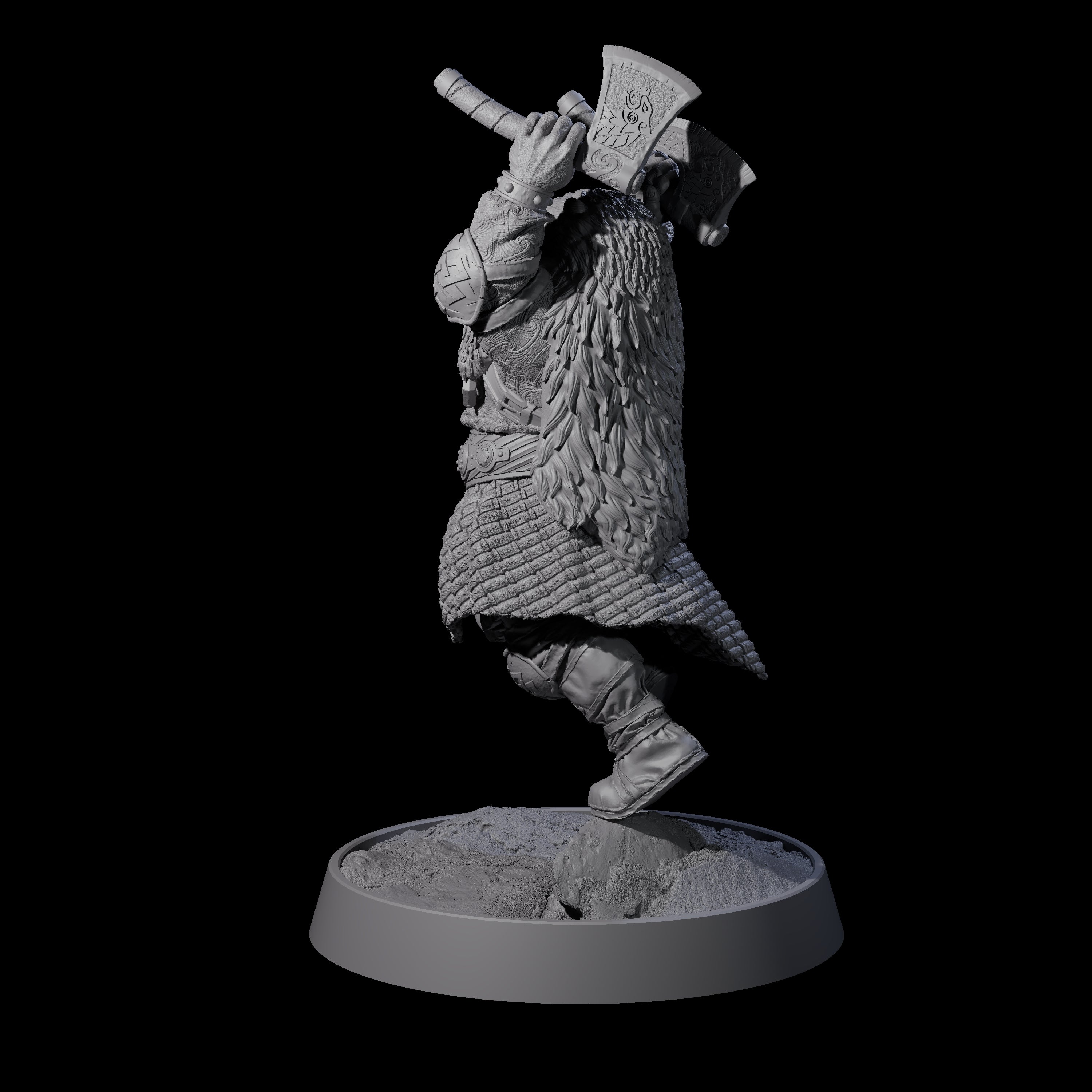 Furious Viking Berserker F Miniature for Dungeons and Dragons, Pathfinder or other TTRPGs