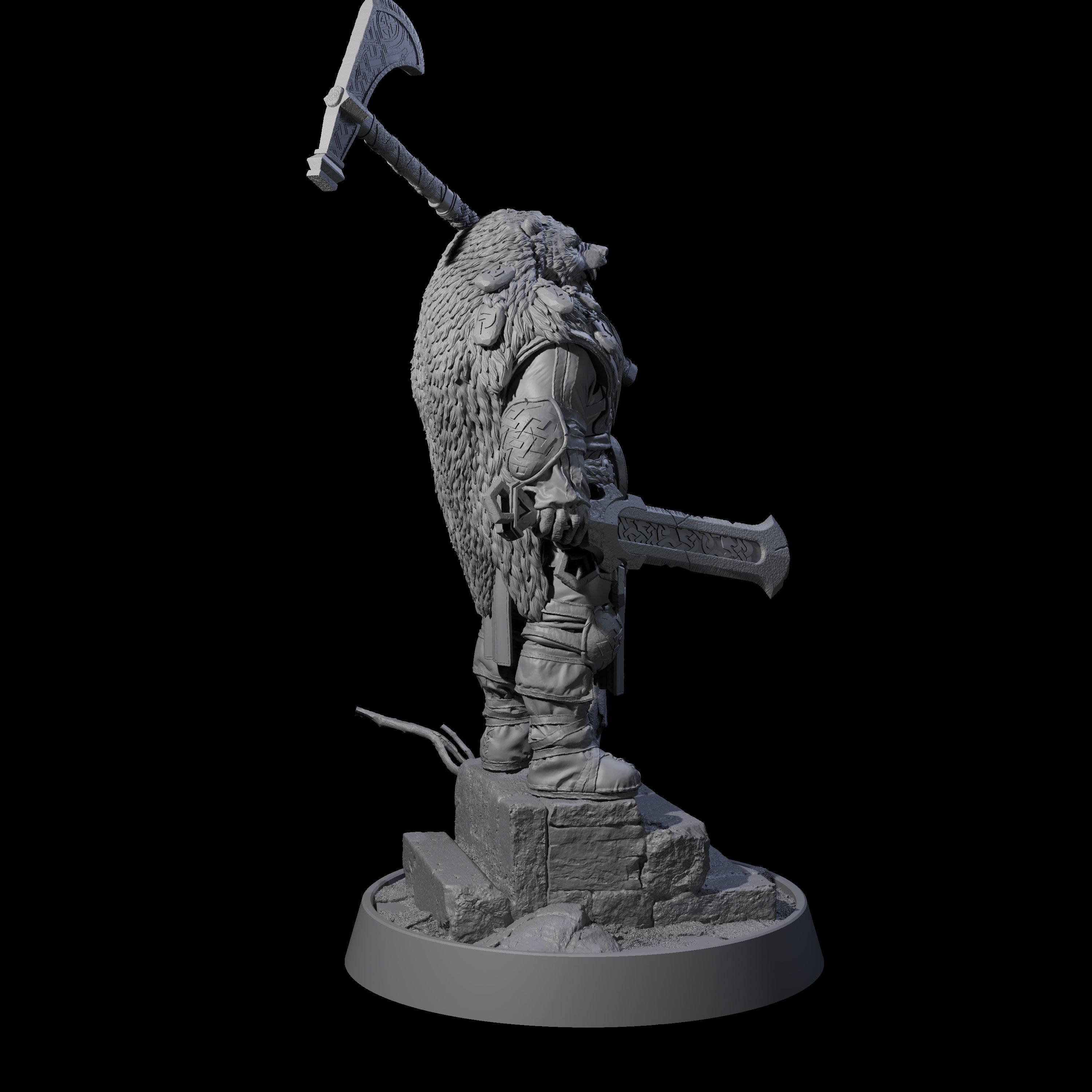 Furious Viking Berserker G Miniature for Dungeons and Dragons, Pathfinder or other TTRPGs