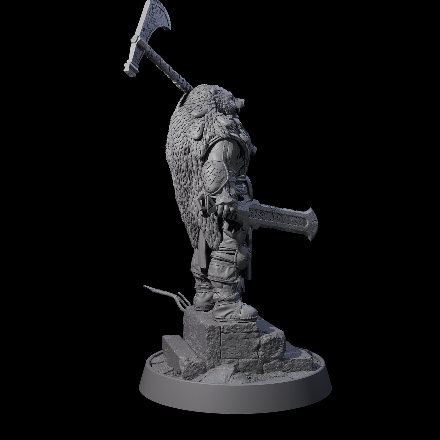 Furious Viking Berserker G Miniature for Dungeons and Dragons, Pathfinder or other TTRPGs
