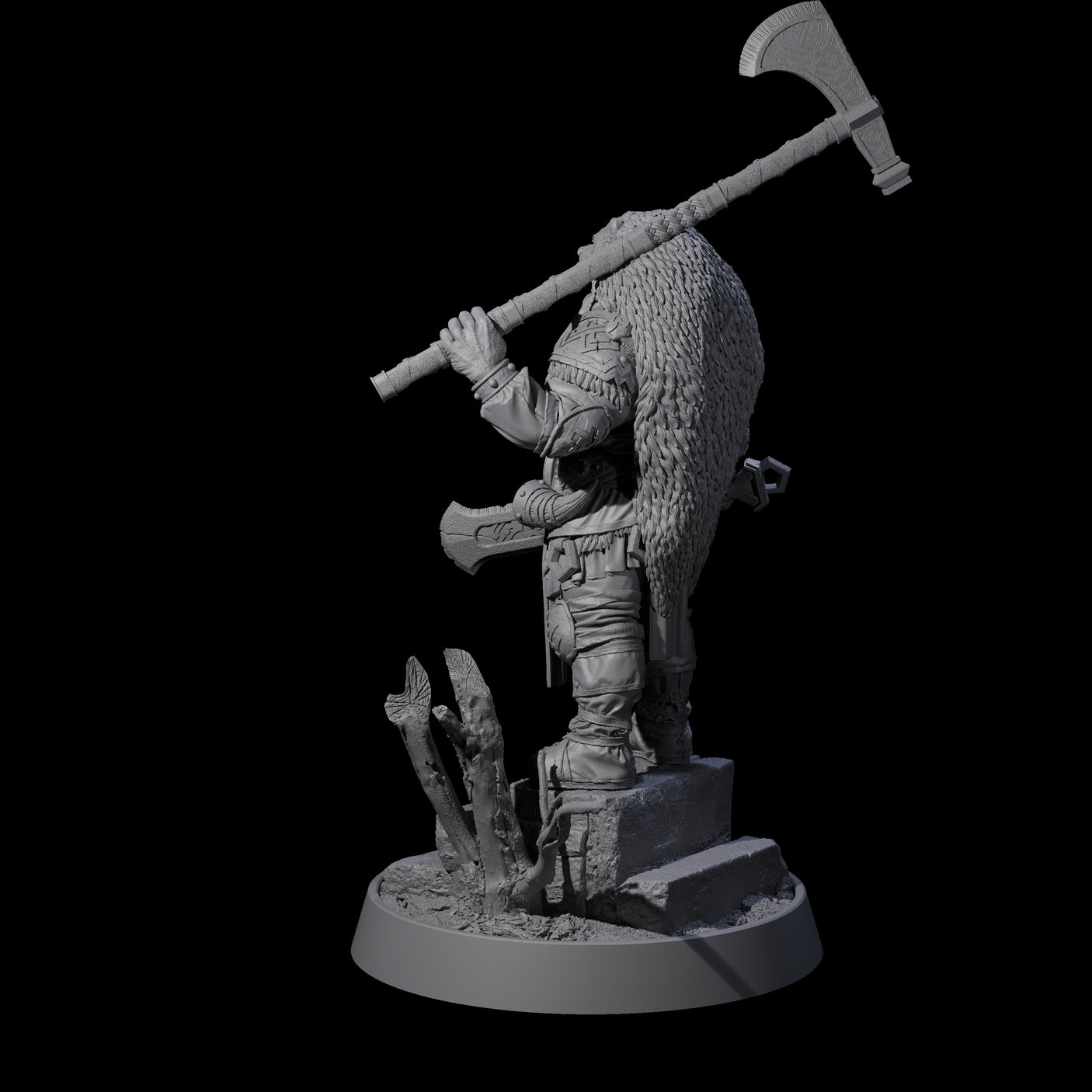 Furious Viking Berserker G Miniature for Dungeons and Dragons, Pathfinder or other TTRPGs