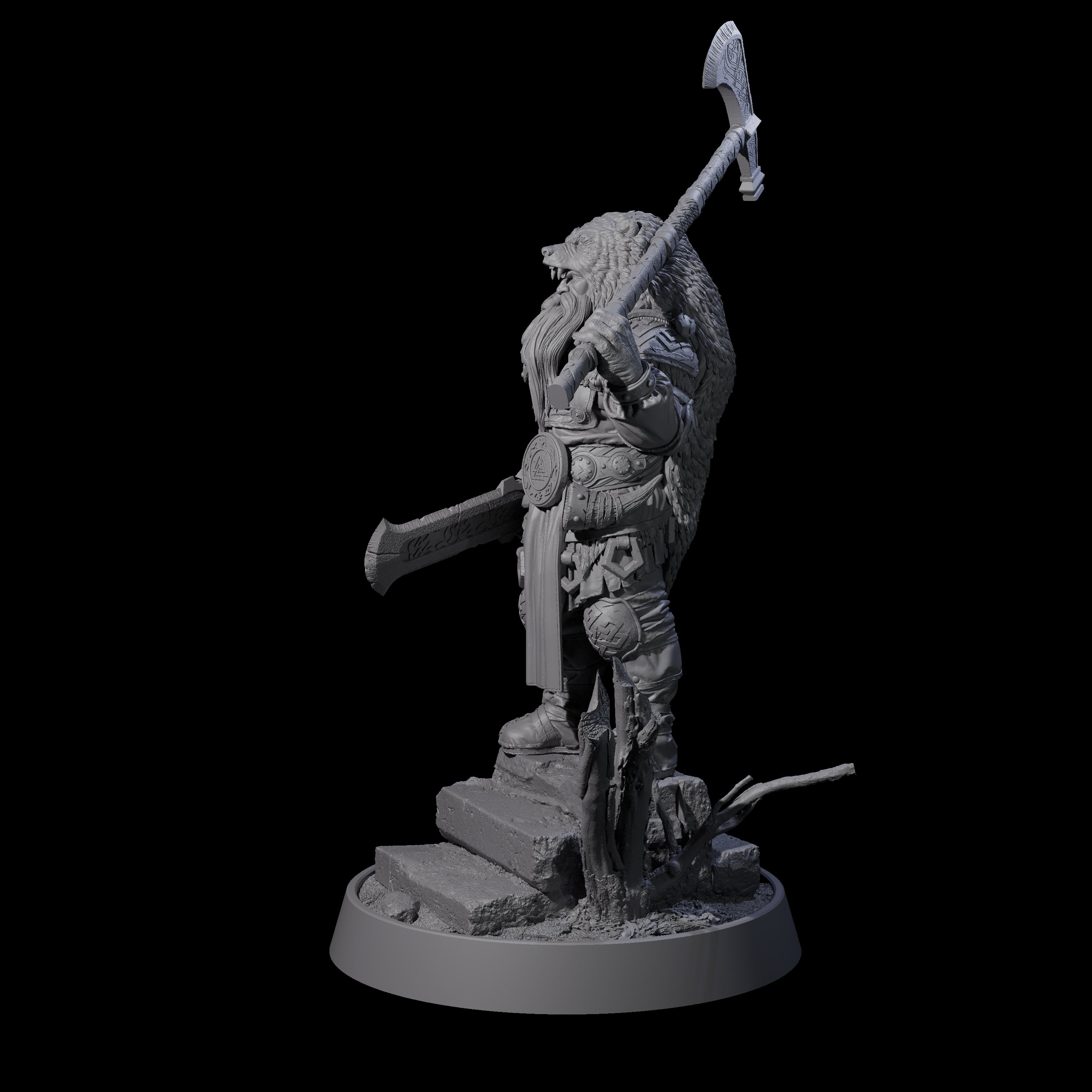Furious Viking Berserker G Miniature for Dungeons and Dragons, Pathfinder or other TTRPGs