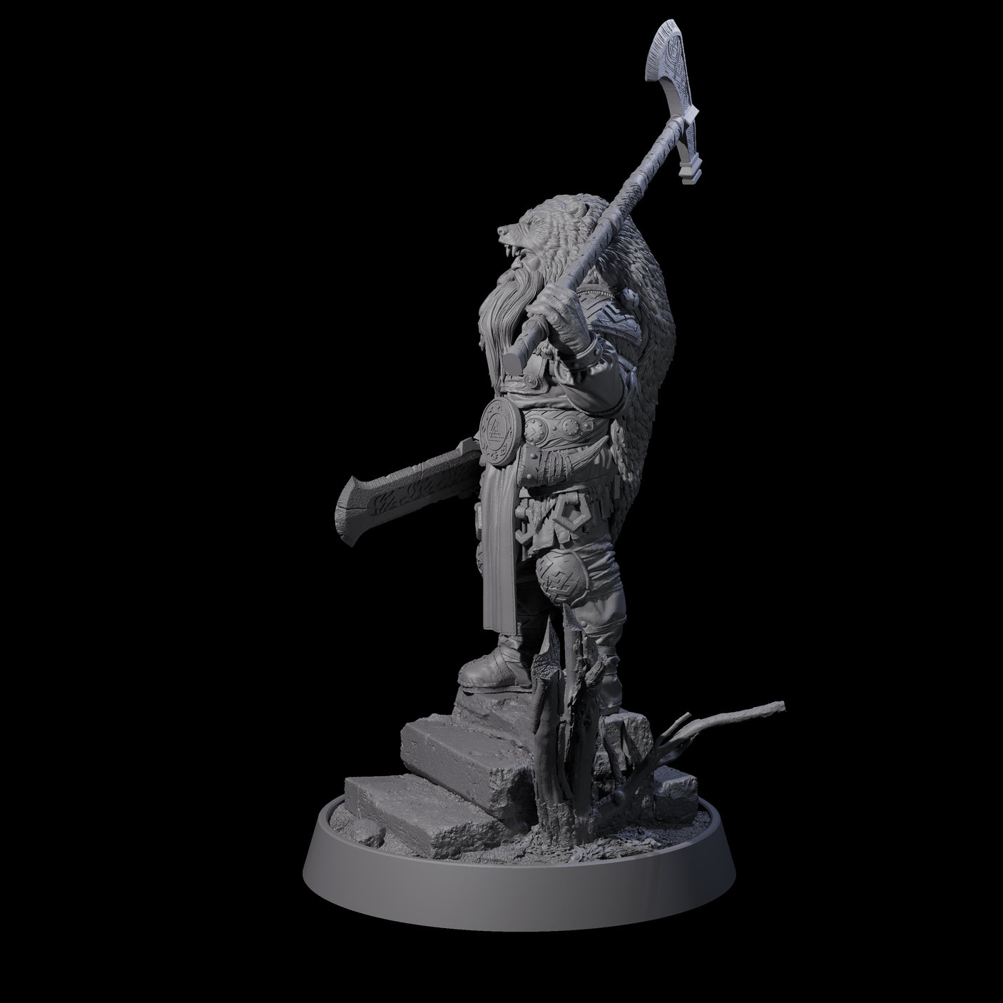 Furious Viking Berserker G Miniature for Dungeons and Dragons, Pathfinder or other TTRPGs