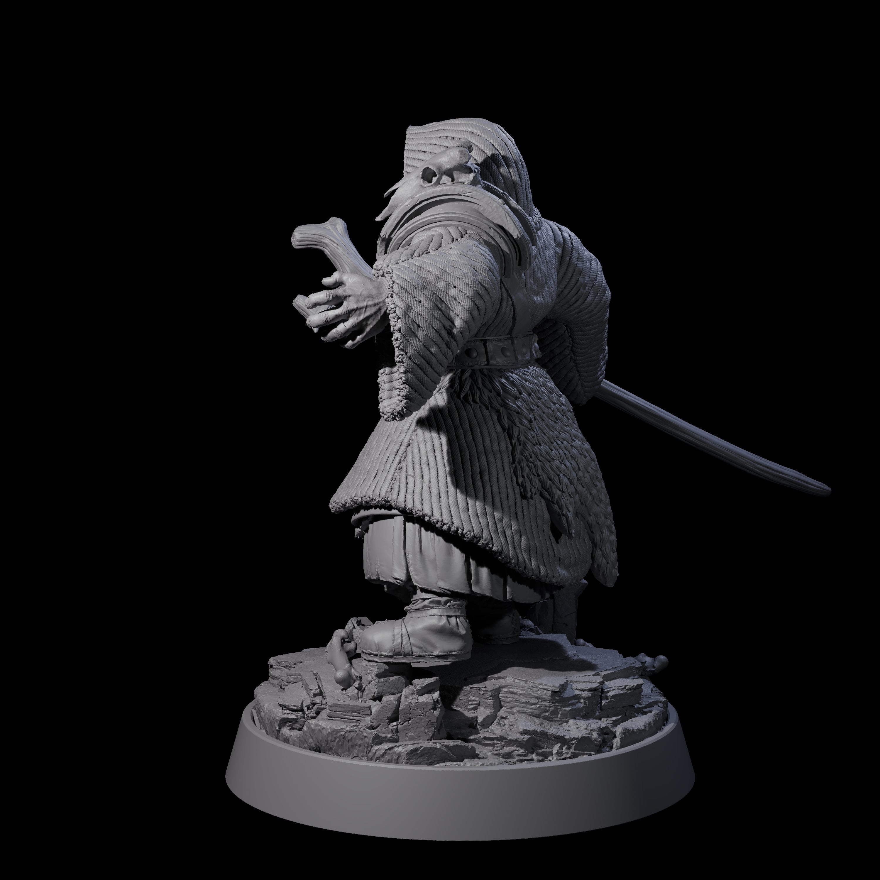 Furious Viking Berserker K Miniature for Dungeons and Dragons, Pathfinder or other TTRPGs