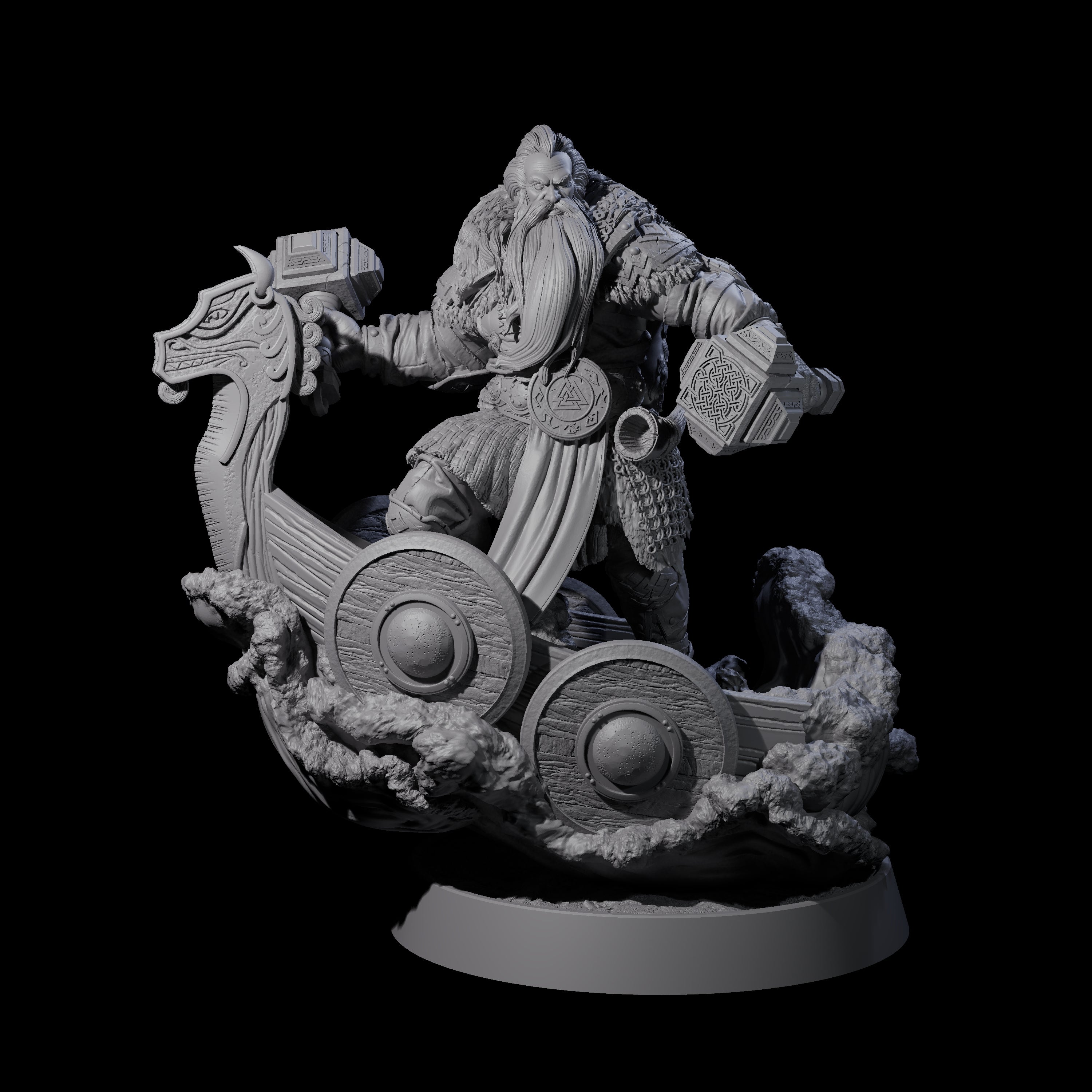 Furious Viking Berserkers Miniature for Dungeons and Dragons, Pathfinder or other TTRPGs