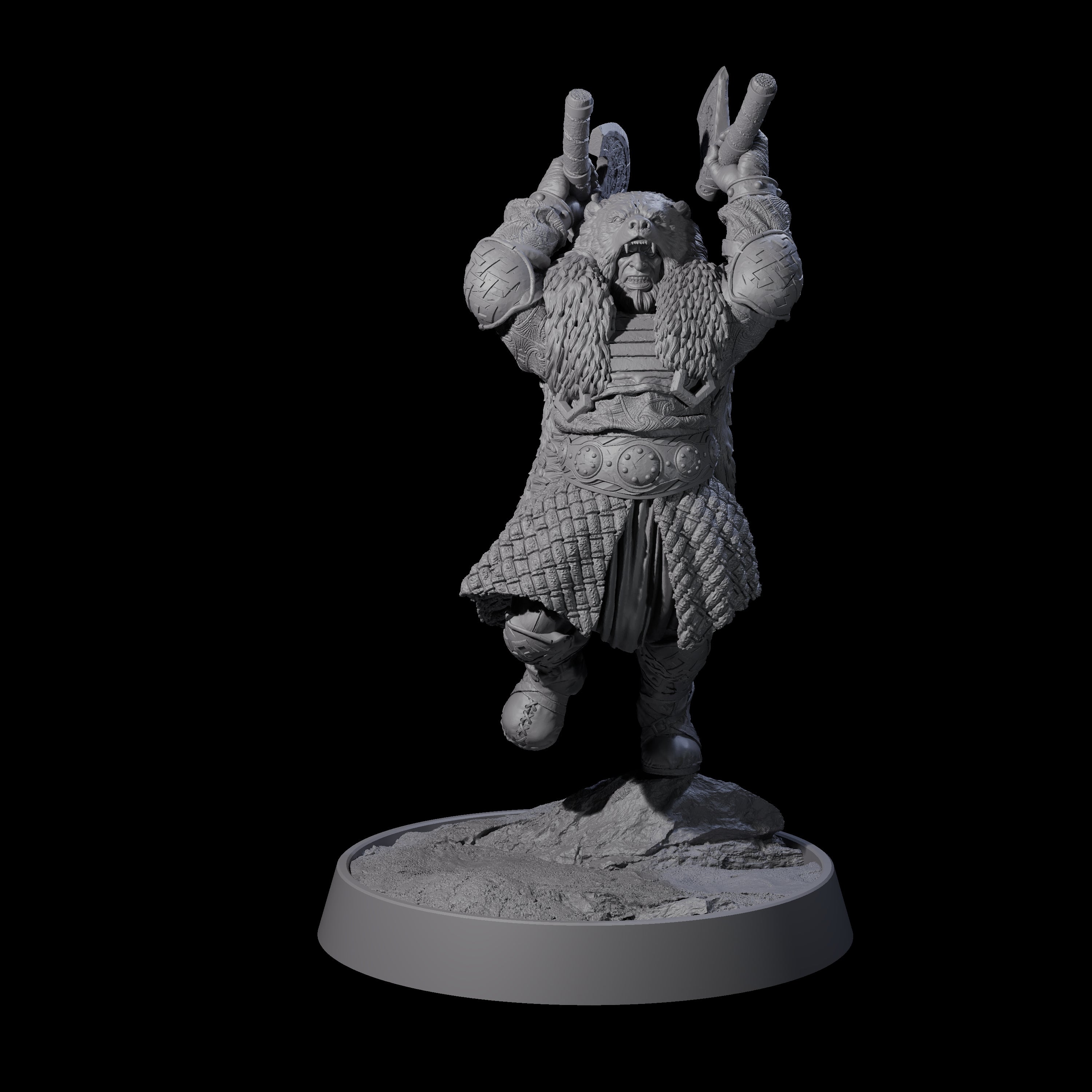 Furious Viking Berserkers Miniature for Dungeons and Dragons, Pathfinder or other TTRPGs