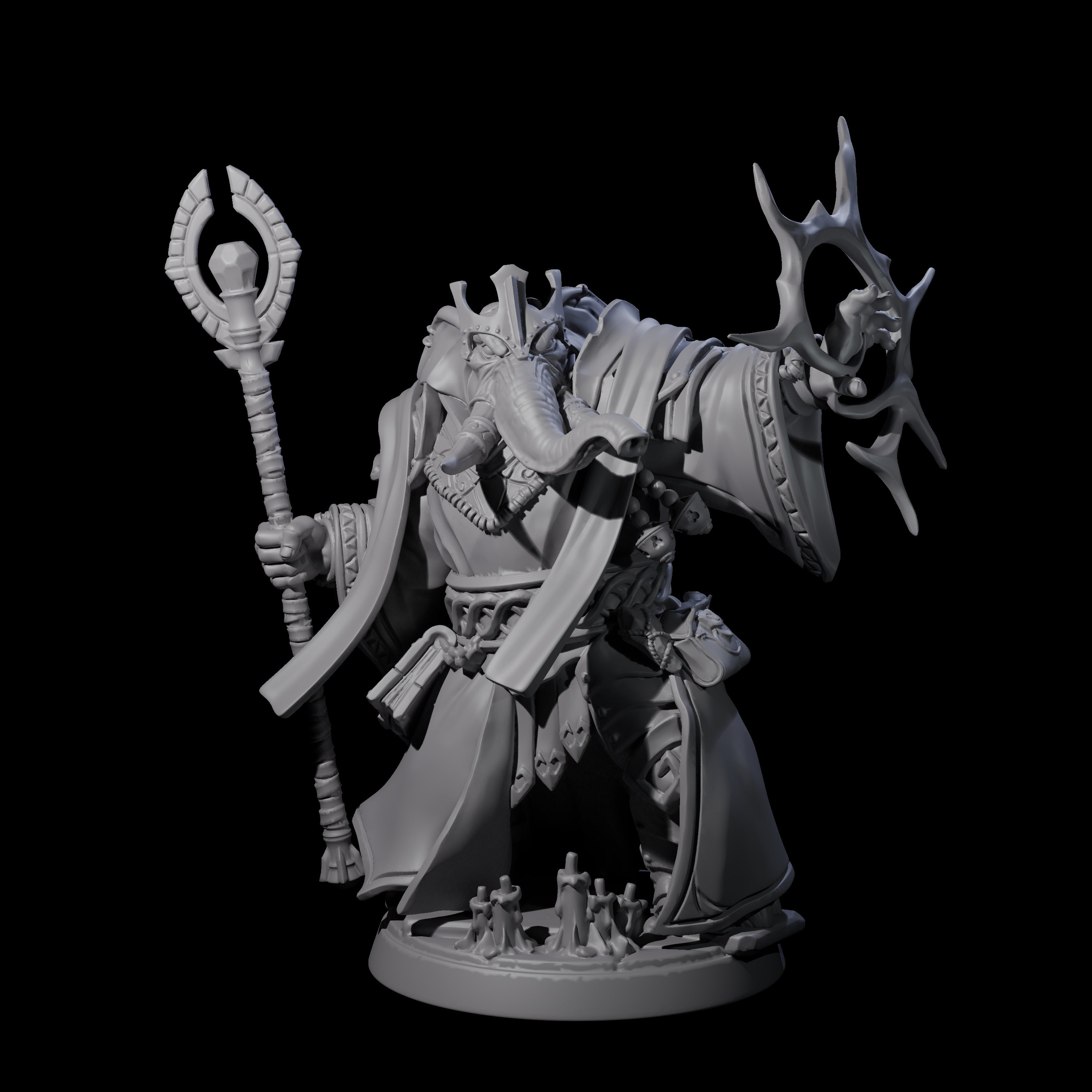 Galant Loxodon Cleric Miniature for Dungeons and Dragons, Pathfinder or other TTRPGs