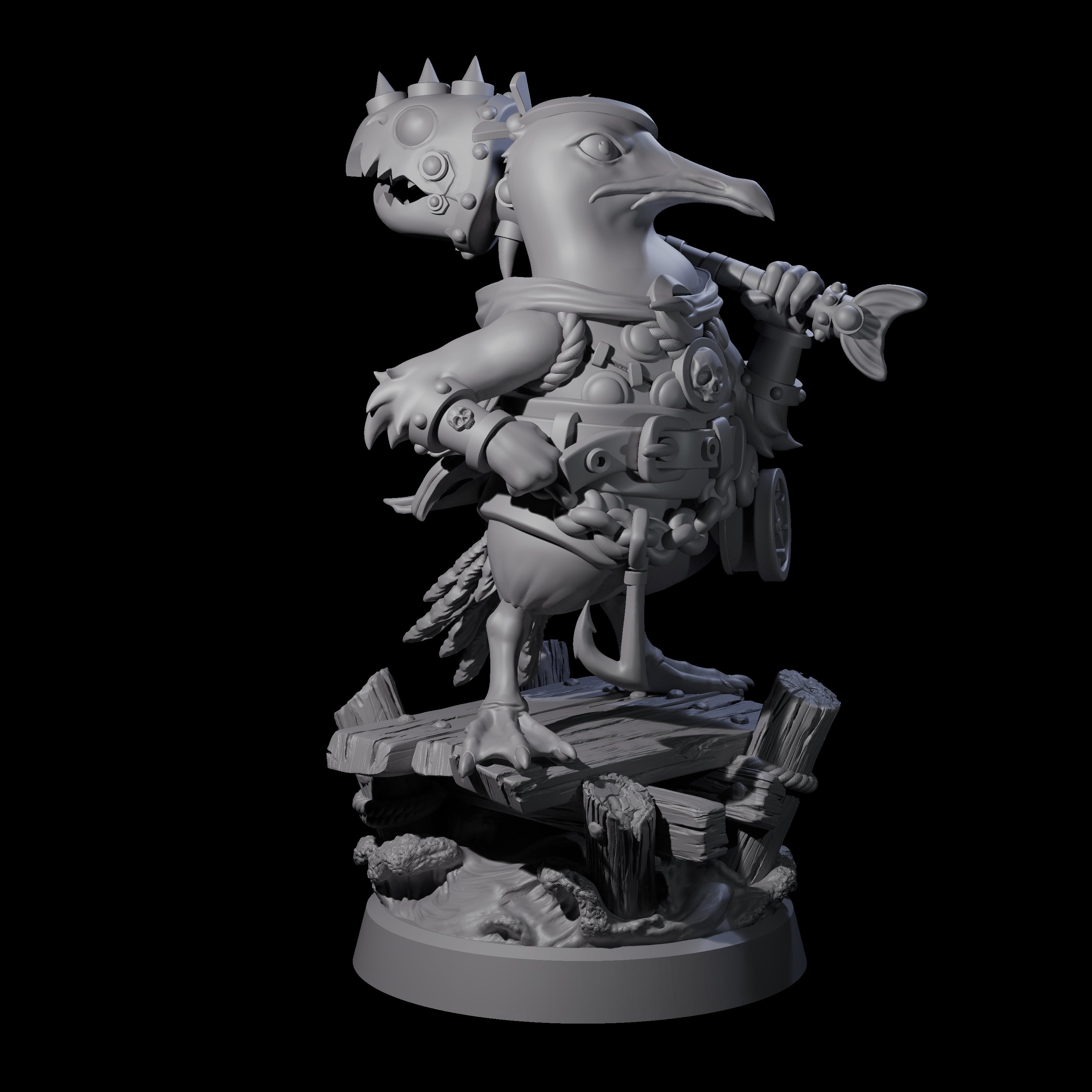 Galant Seagull Kenku Miniature for Dungeons and Dragons, Pathfinder or other TTRPGs