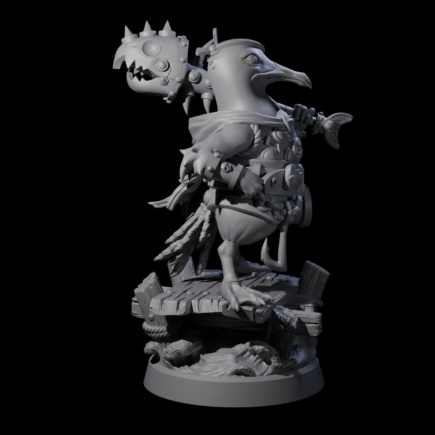 Galant Seagull Kenku Miniature for Dungeons and Dragons, Pathfinder or other TTRPGs