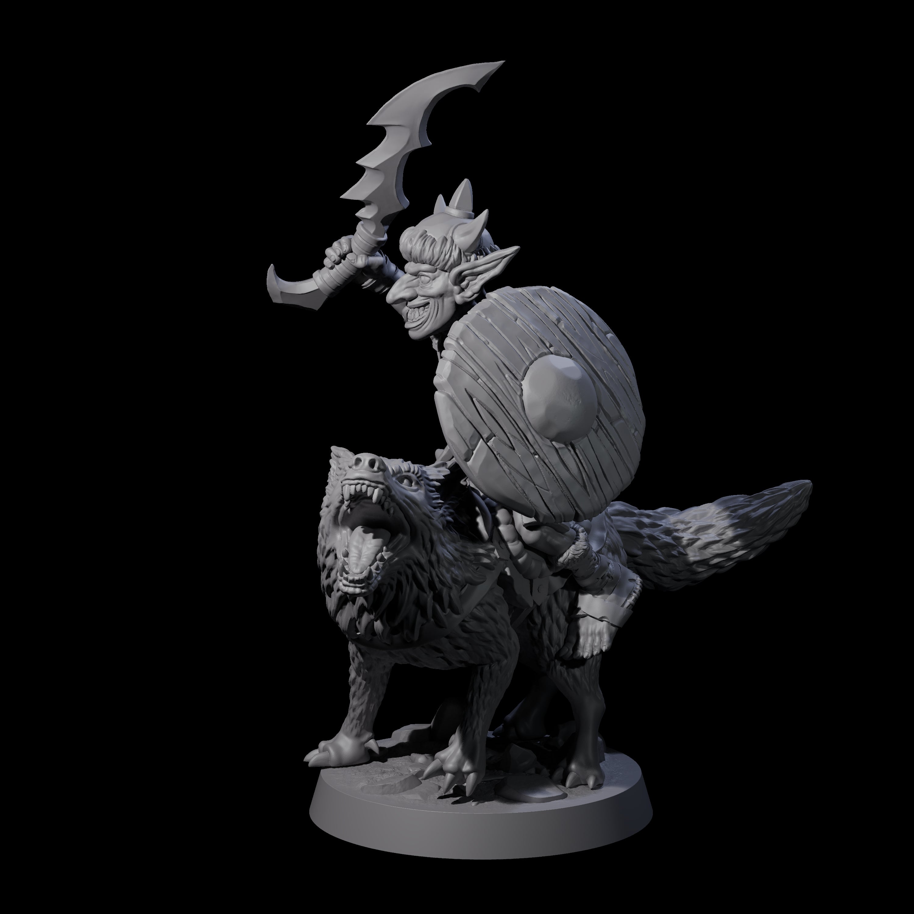 Galloping Goblin Rider A Miniature for Dungeons and Dragons, Pathfinder or other TTRPGs