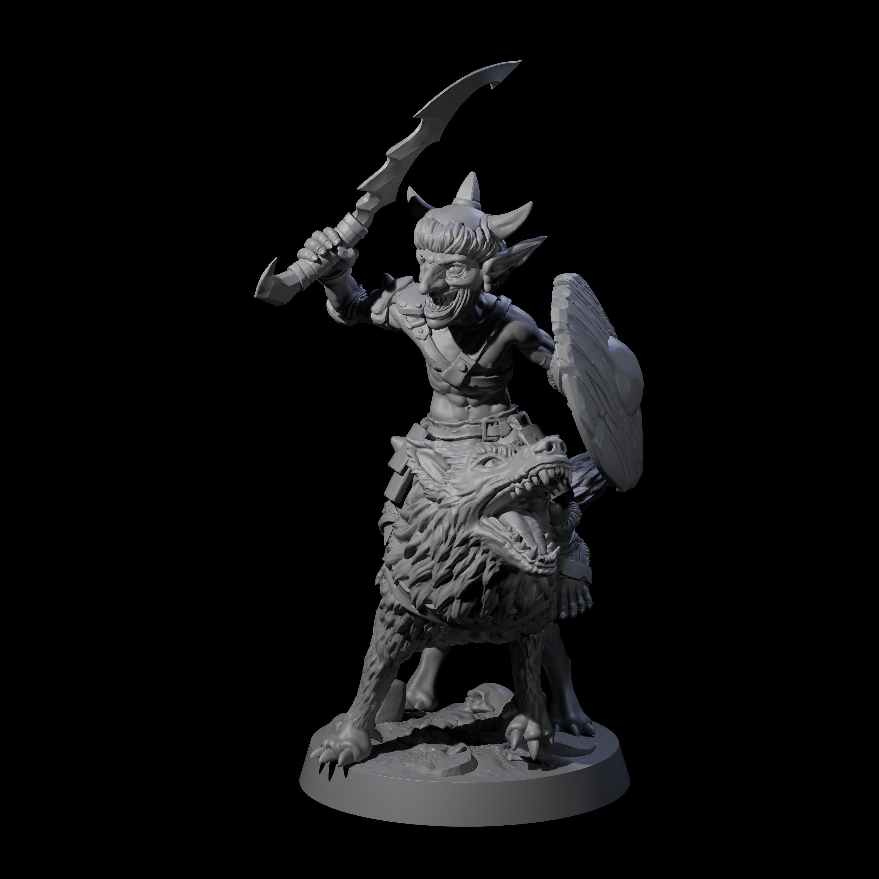Galloping Goblin Rider A Miniature for Dungeons and Dragons, Pathfinder or other TTRPGs
