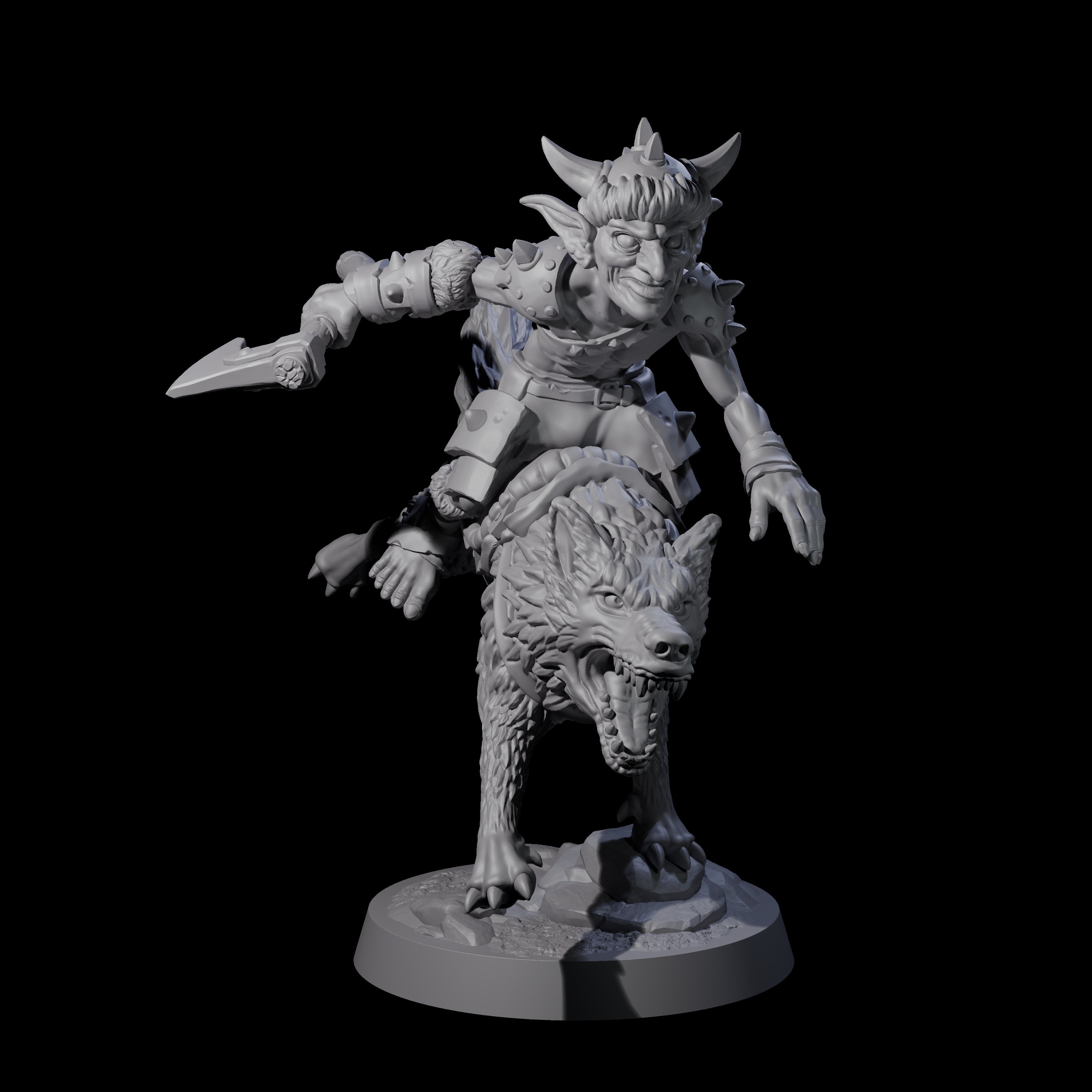 Galloping Goblin Rider B Miniature for Dungeons and Dragons, Pathfinder or other TTRPGs