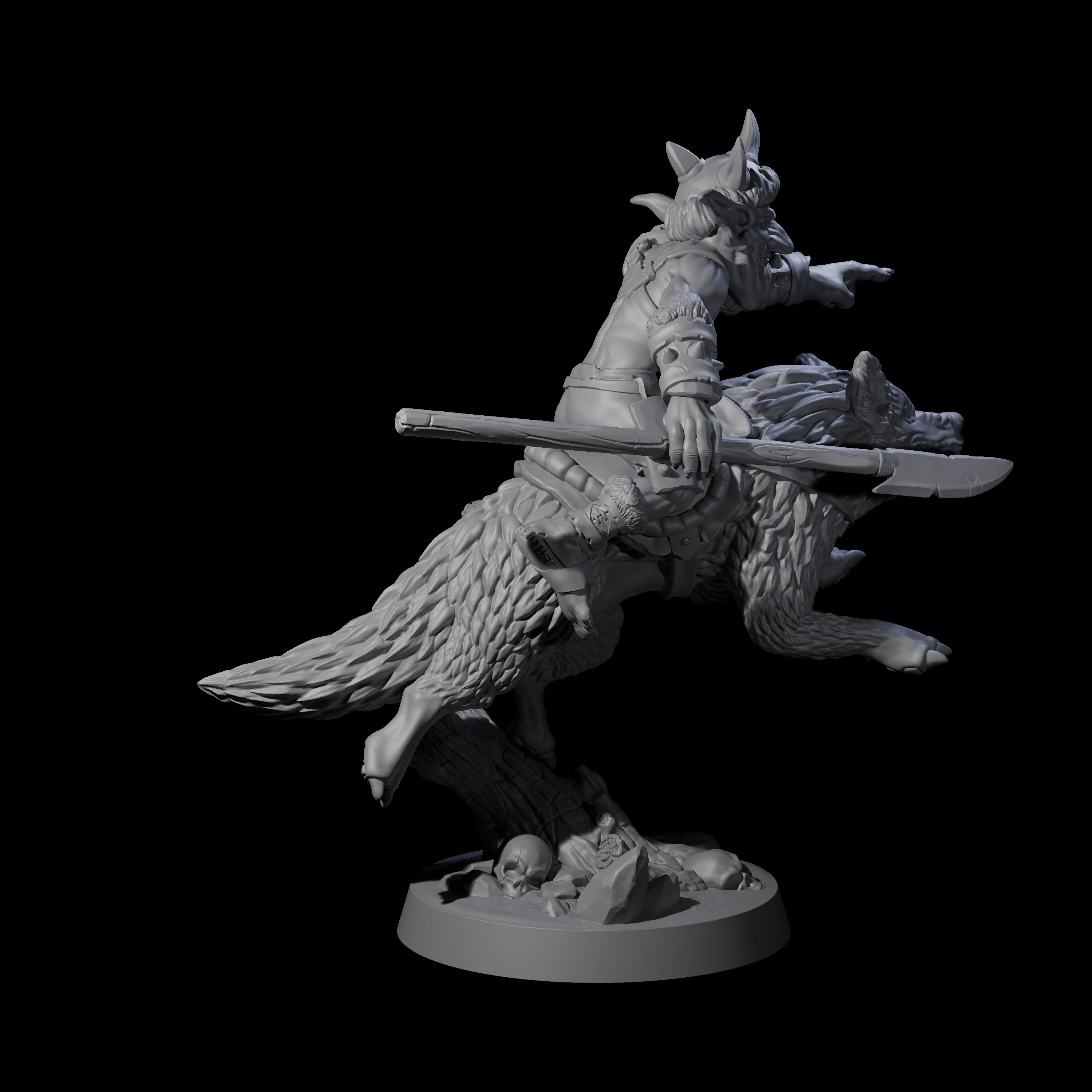 Galloping Goblin Rider C Miniature for Dungeons and Dragons, Pathfinder or other TTRPGs