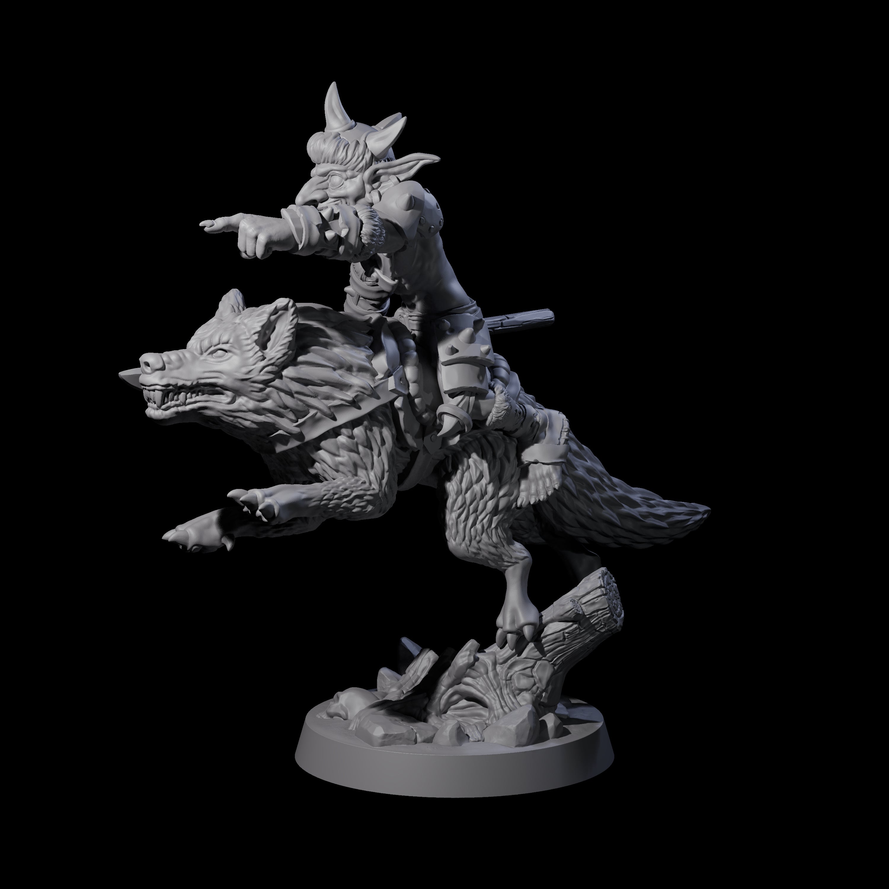 Galloping Goblin Rider C Miniature for Dungeons and Dragons, Pathfinder or other TTRPGs