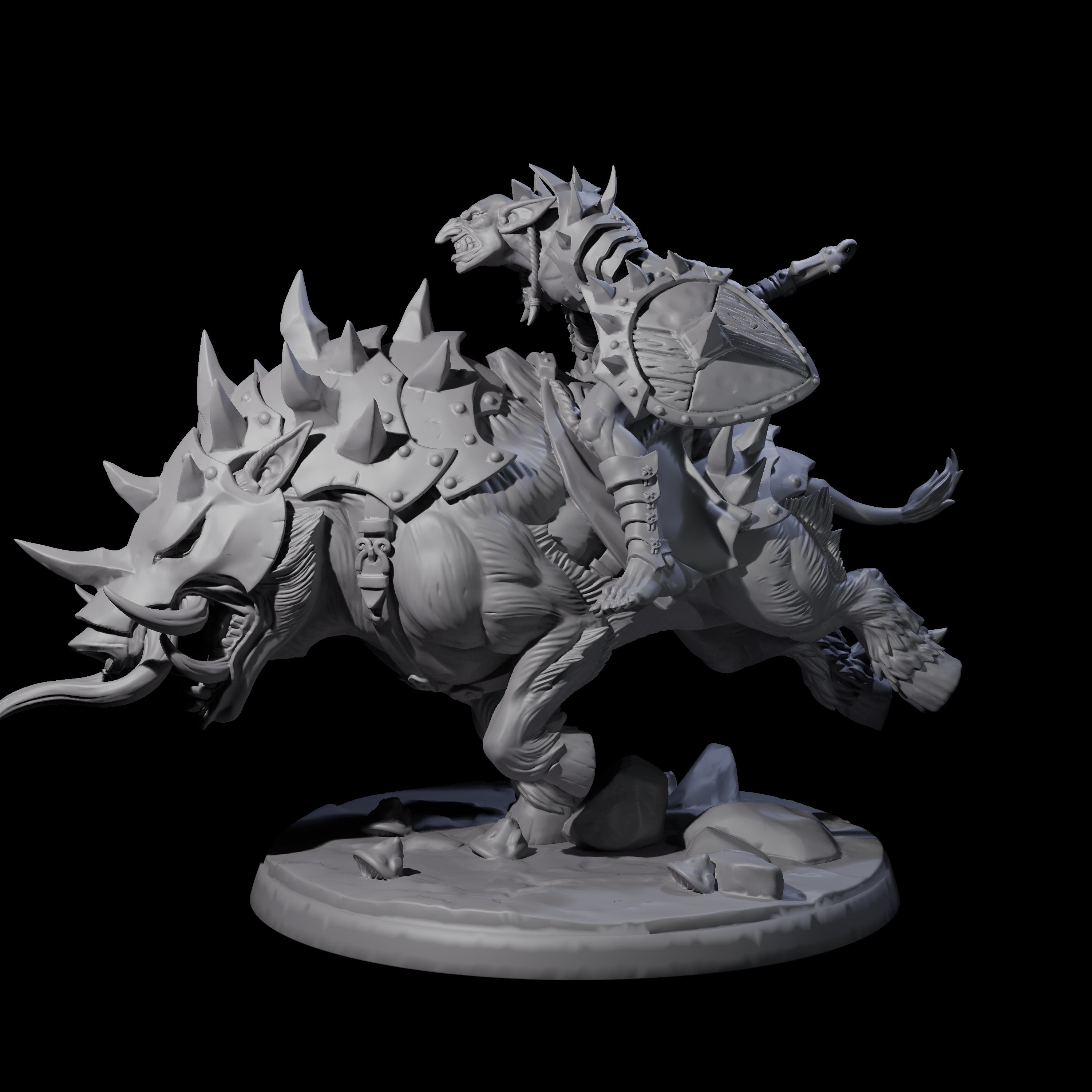 Galloping Hobgoblin Rider A Miniature for Dungeons and Dragons, Pathfinder or other TTRPGs
