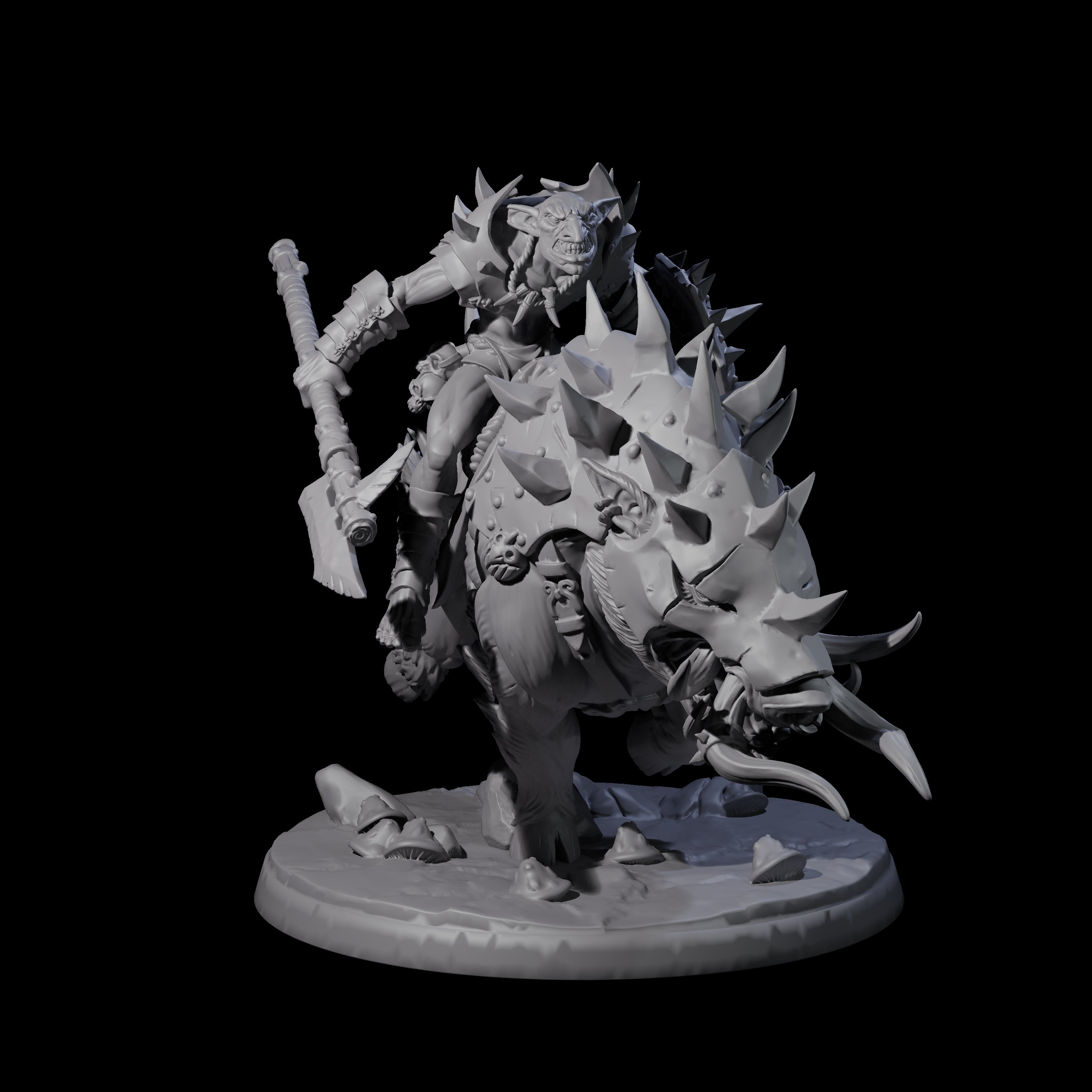 Galloping Hobgoblin Rider A Miniature for Dungeons and Dragons, Pathfinder or other TTRPGs