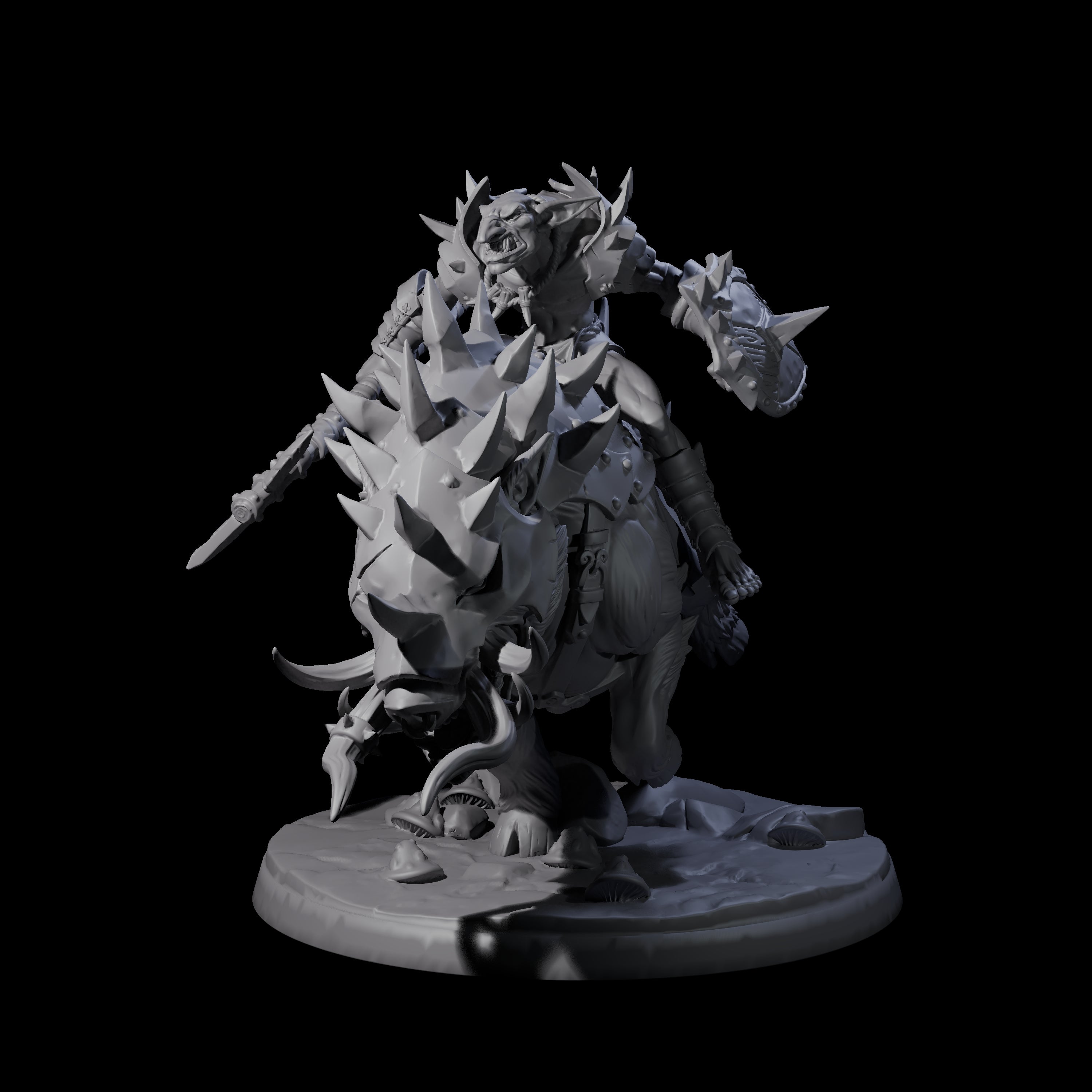 Galloping Hobgoblin Rider A Miniature for Dungeons and Dragons, Pathfinder or other TTRPGs
