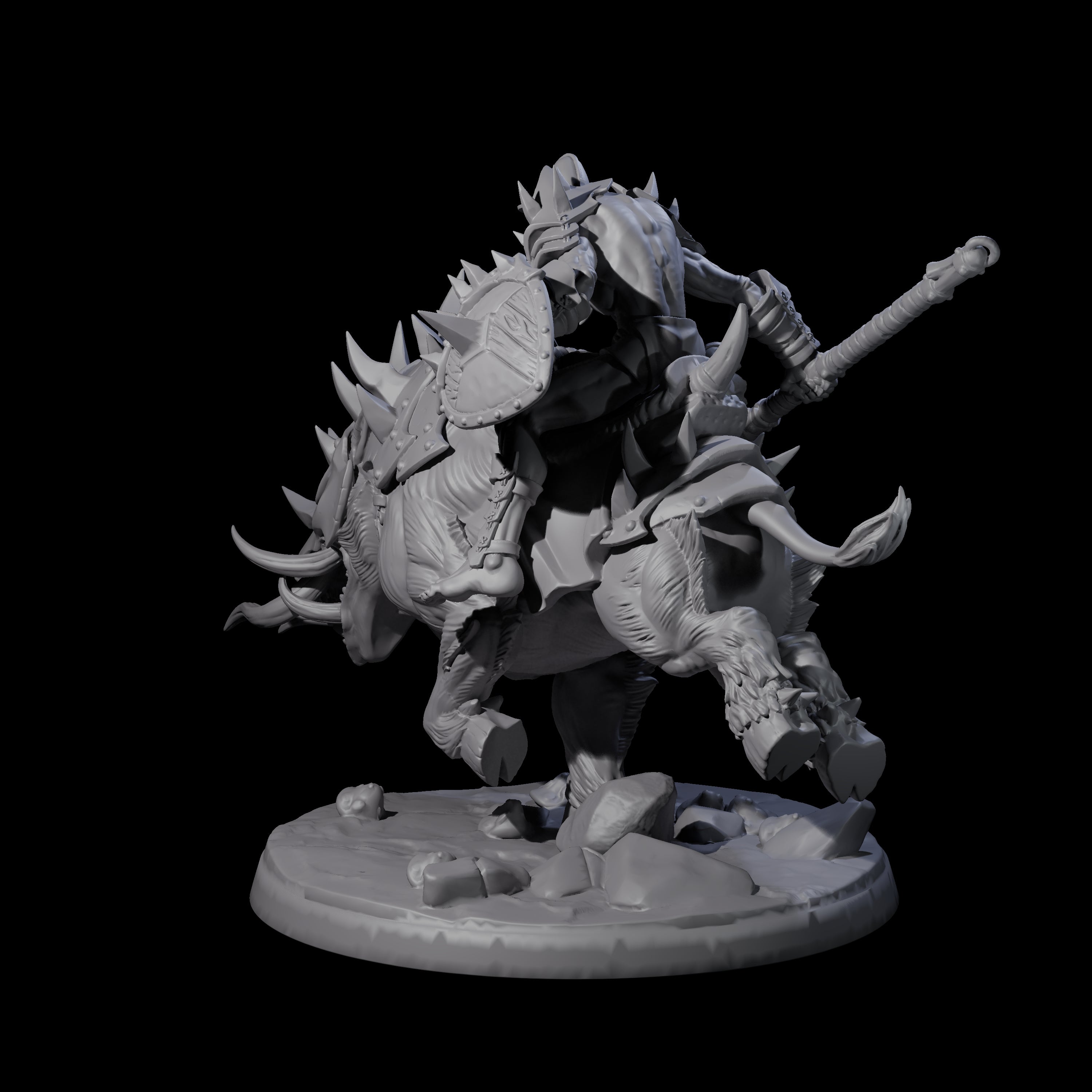 Galloping Hobgoblin Rider A Miniature for Dungeons and Dragons, Pathfinder or other TTRPGs