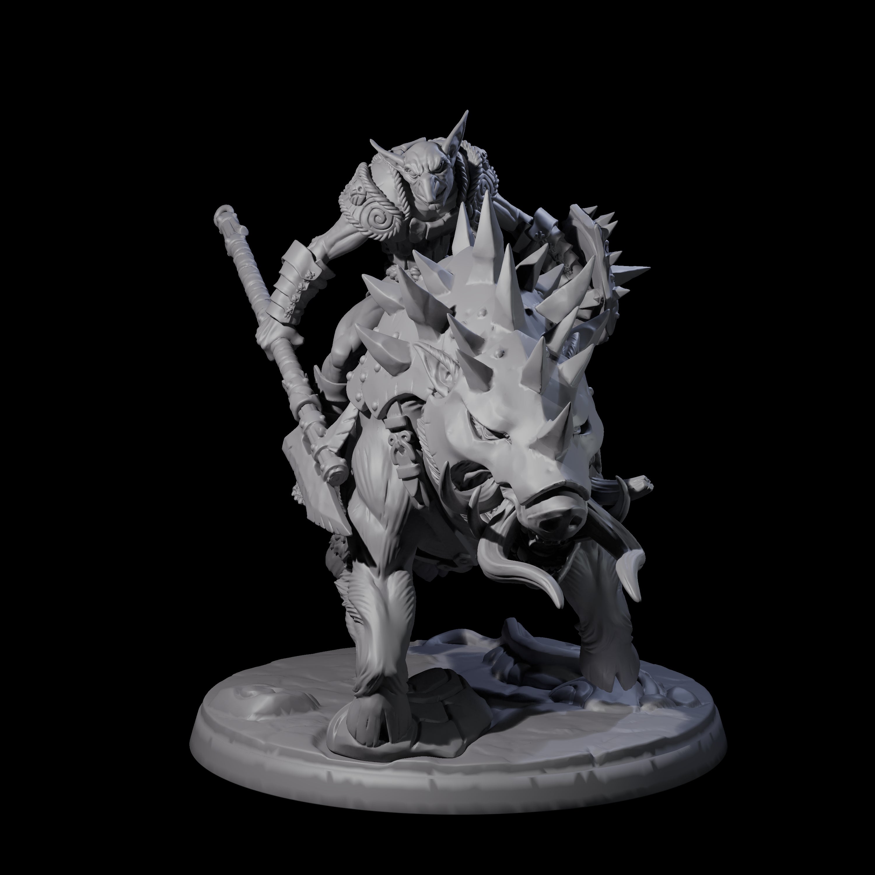 Galloping Hobgoblin Rider B Miniature for Dungeons and Dragons, Pathfinder or other TTRPGs