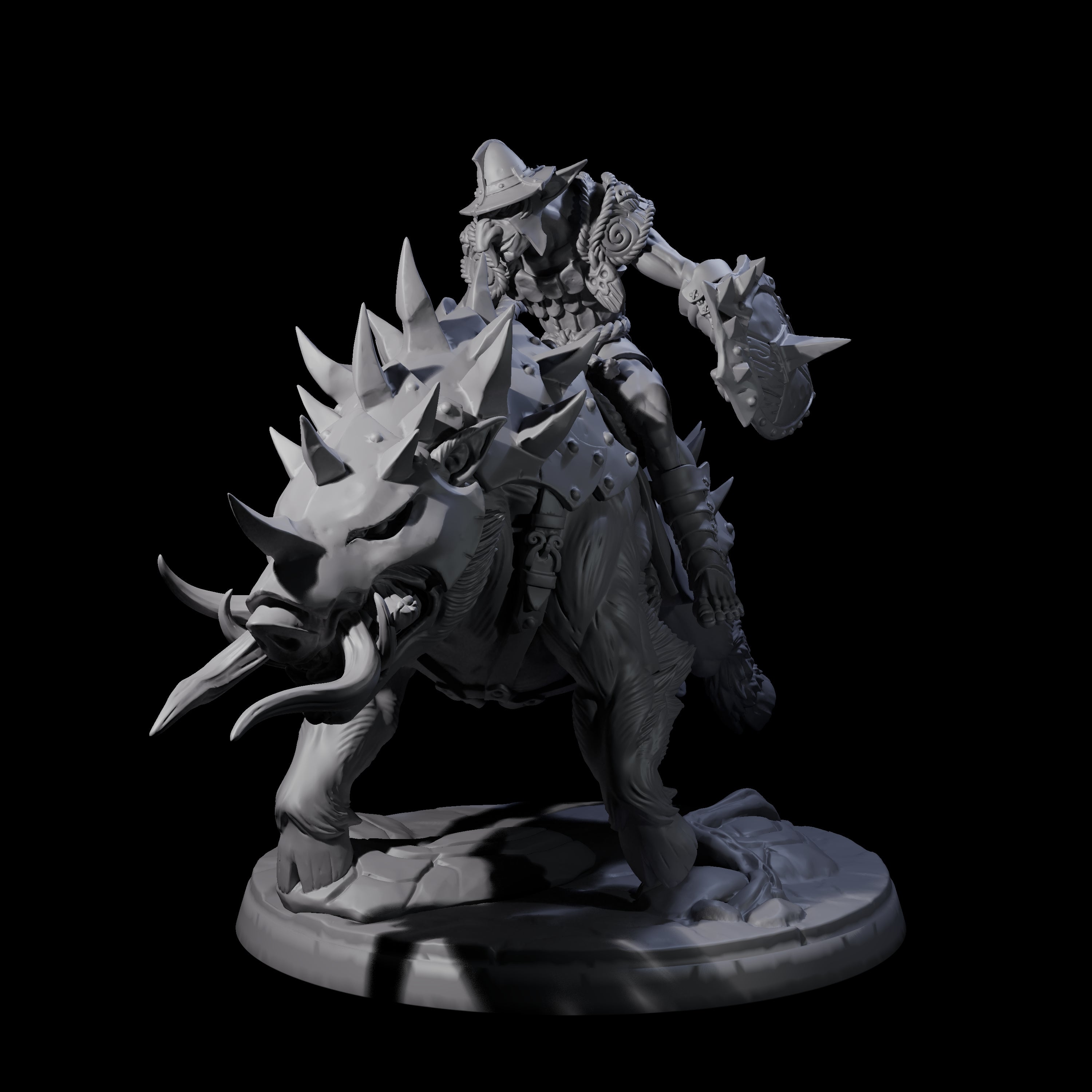 Galloping Hobgoblin Rider B Miniature for Dungeons and Dragons, Pathfinder or other TTRPGs