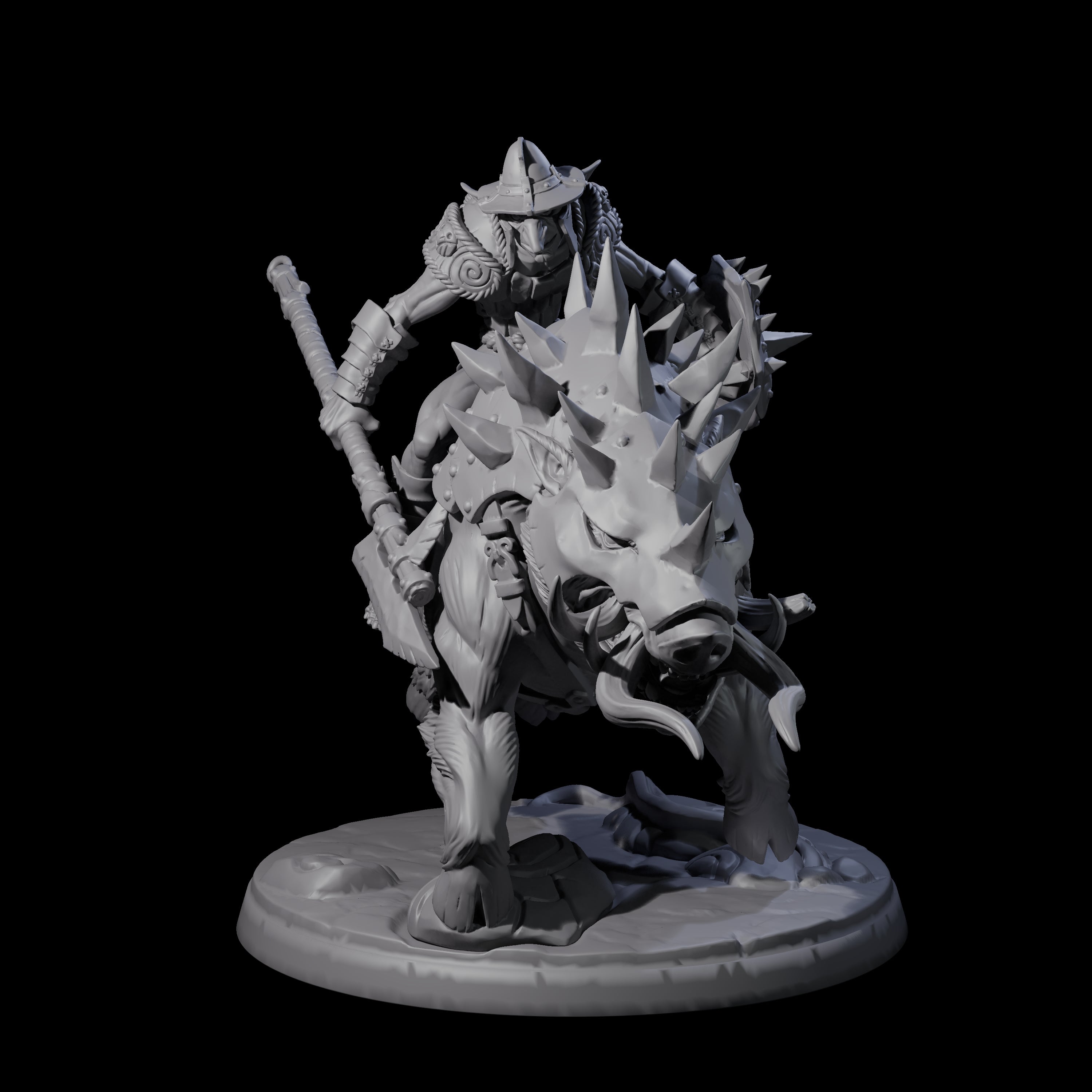 Galloping Hobgoblin Rider B Miniature for Dungeons and Dragons, Pathfinder or other TTRPGs