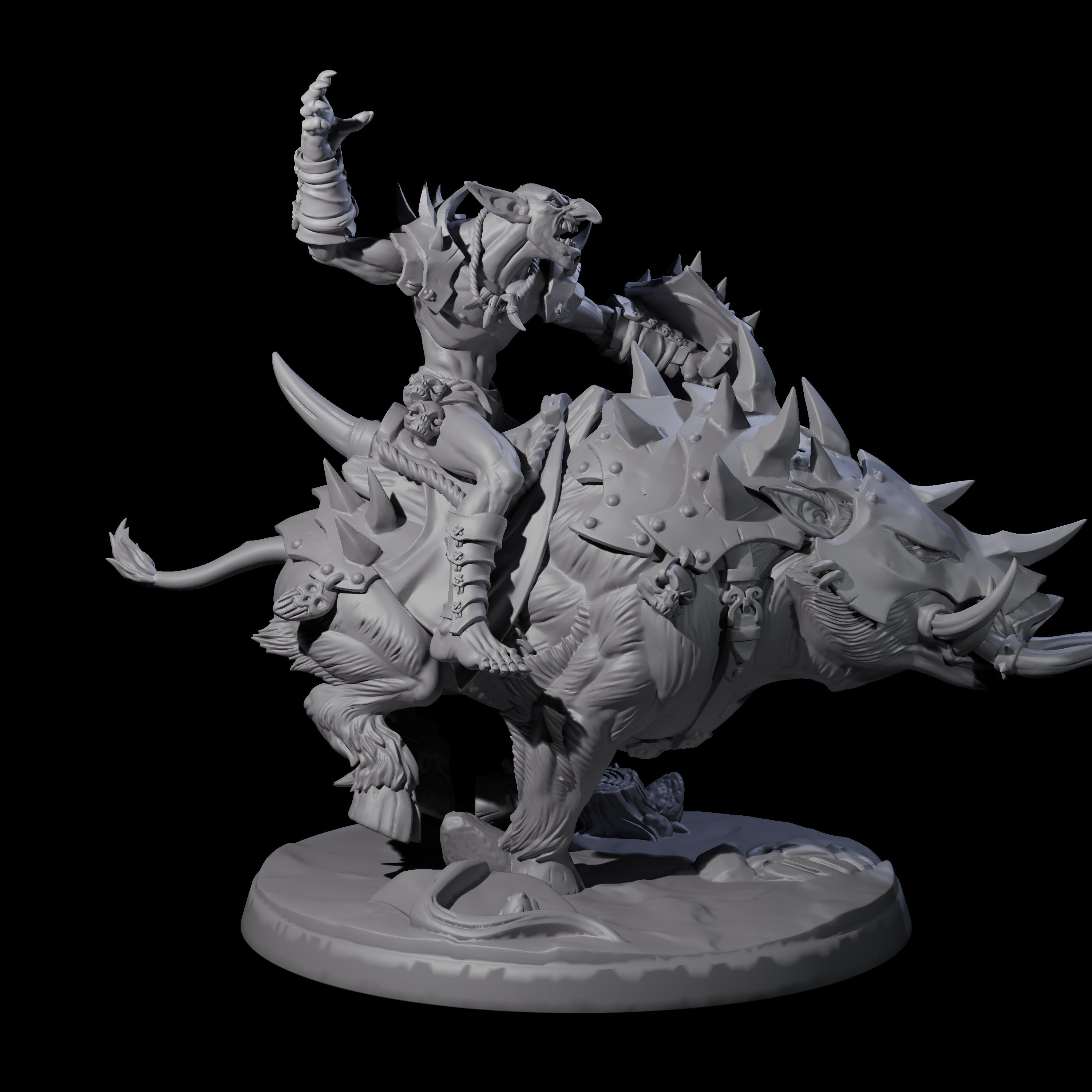 Galloping Hobgoblin Rider C Miniature for Dungeons and Dragons, Pathfinder or other TTRPGs