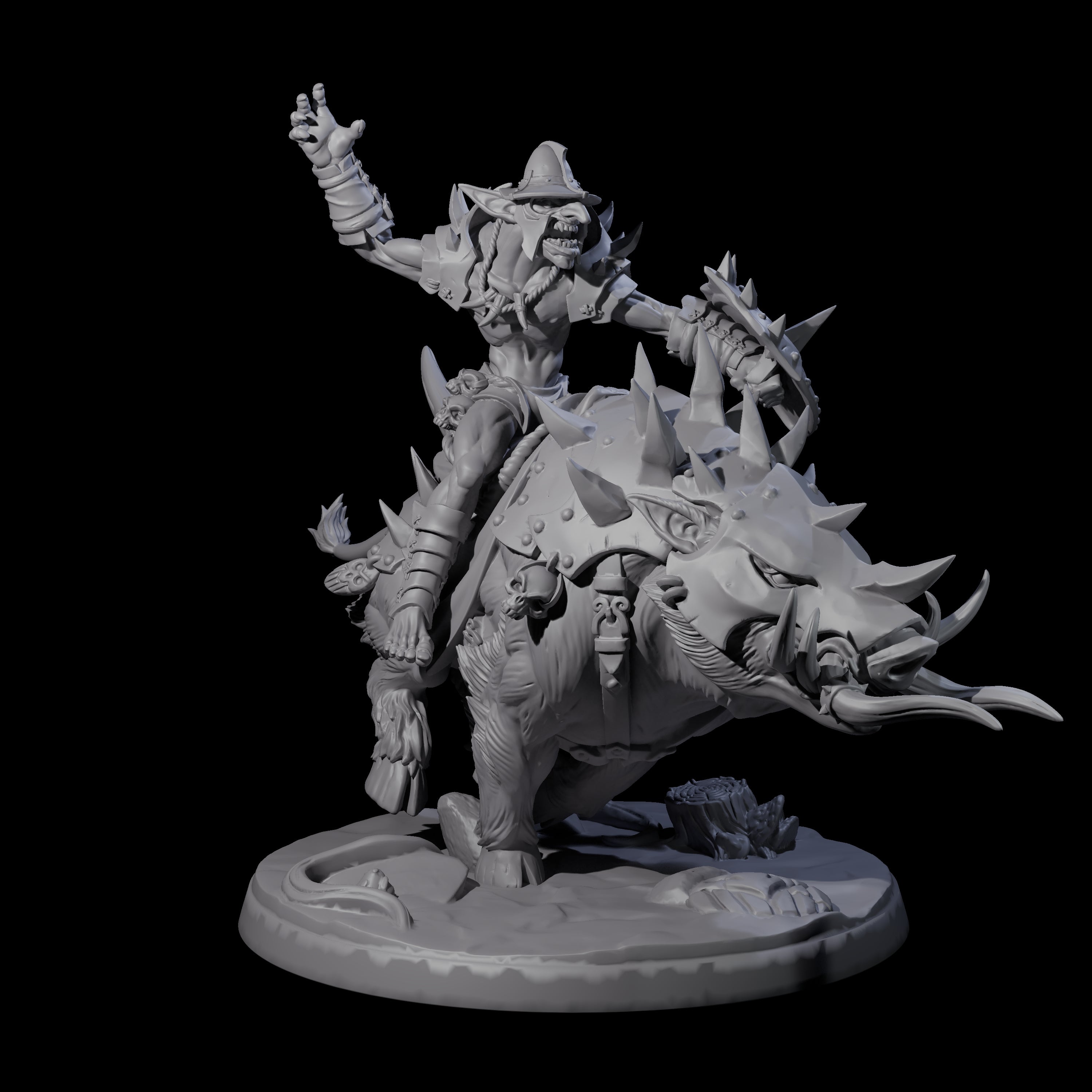 Galloping Hobgoblin Rider C Miniature for Dungeons and Dragons, Pathfinder or other TTRPGs