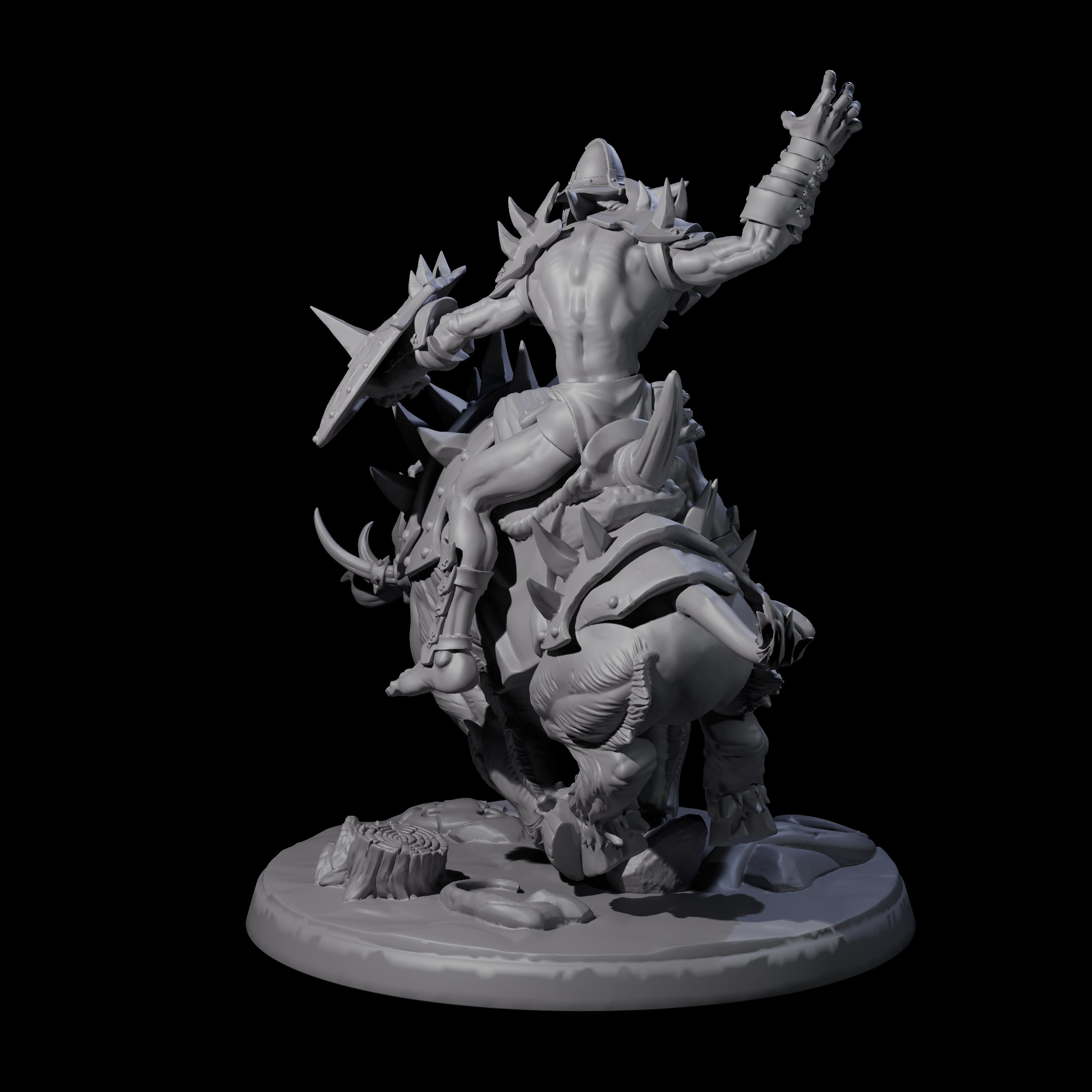 Galloping Hobgoblin Rider C Miniature for Dungeons and Dragons, Pathfinder or other TTRPGs