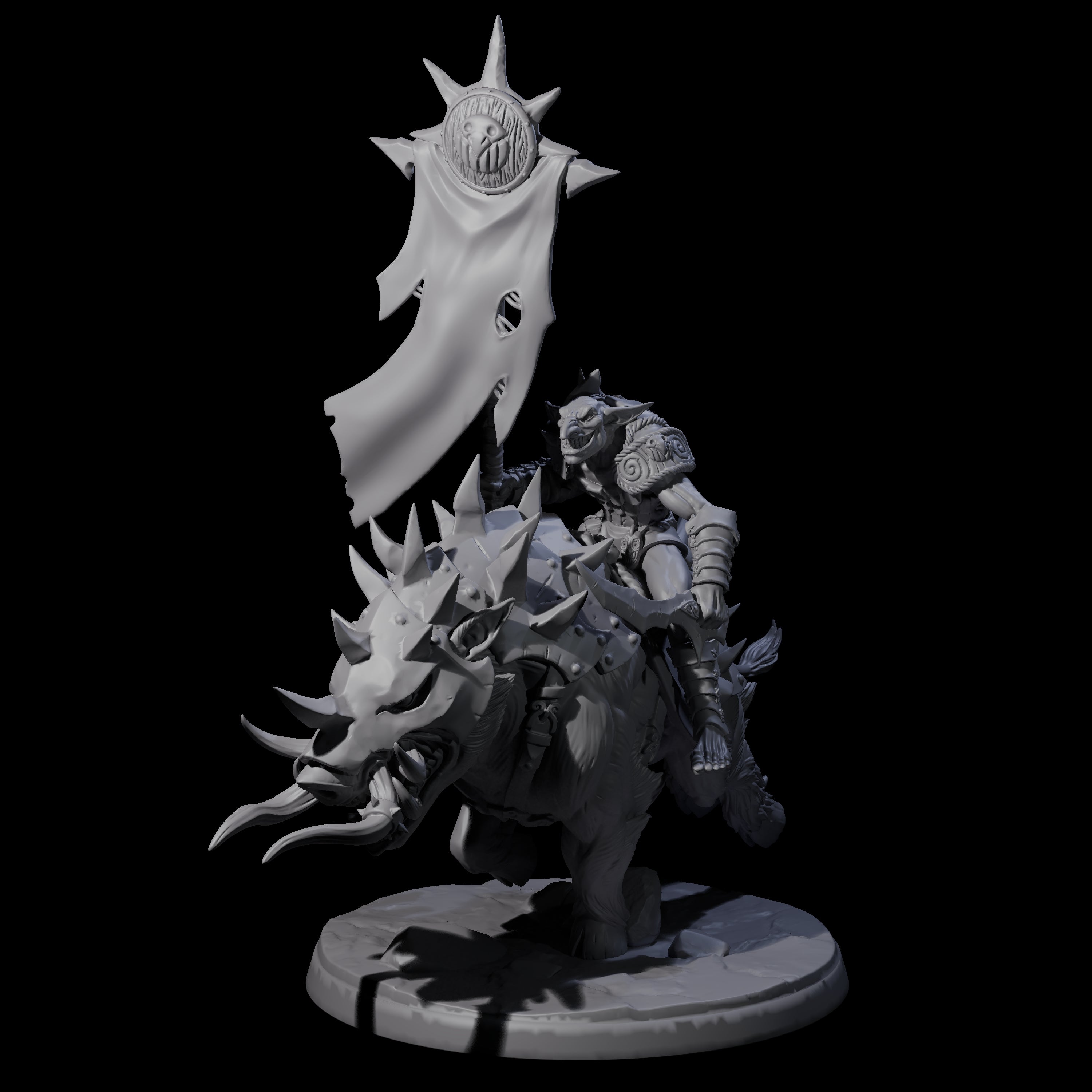 Galloping Hobgoblin Rider D Miniature for Dungeons and Dragons, Pathfinder or other TTRPGs