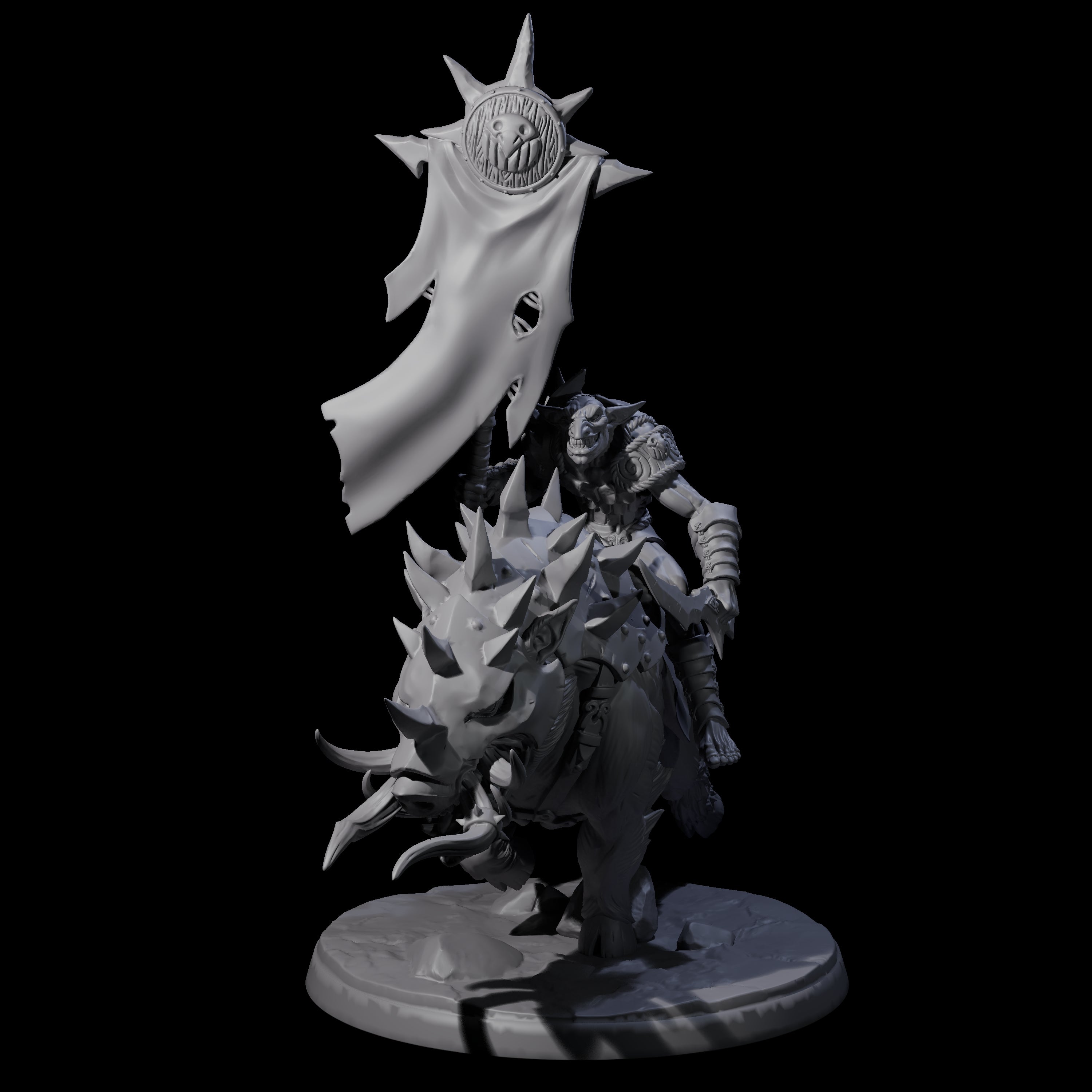 Galloping Hobgoblin Rider D Miniature for Dungeons and Dragons, Pathfinder or other TTRPGs