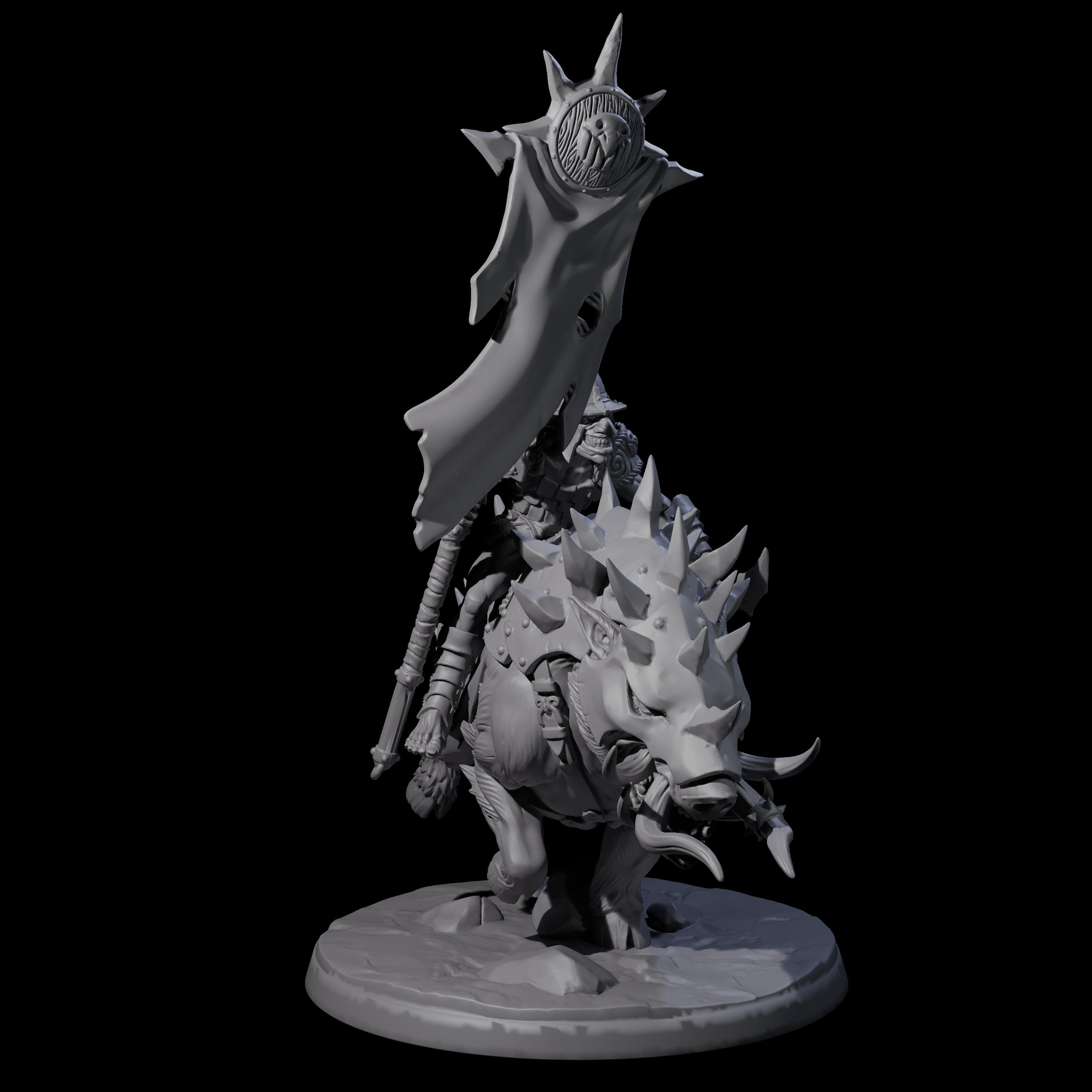 Galloping Hobgoblin Rider D Miniature for Dungeons and Dragons, Pathfinder or other TTRPGs