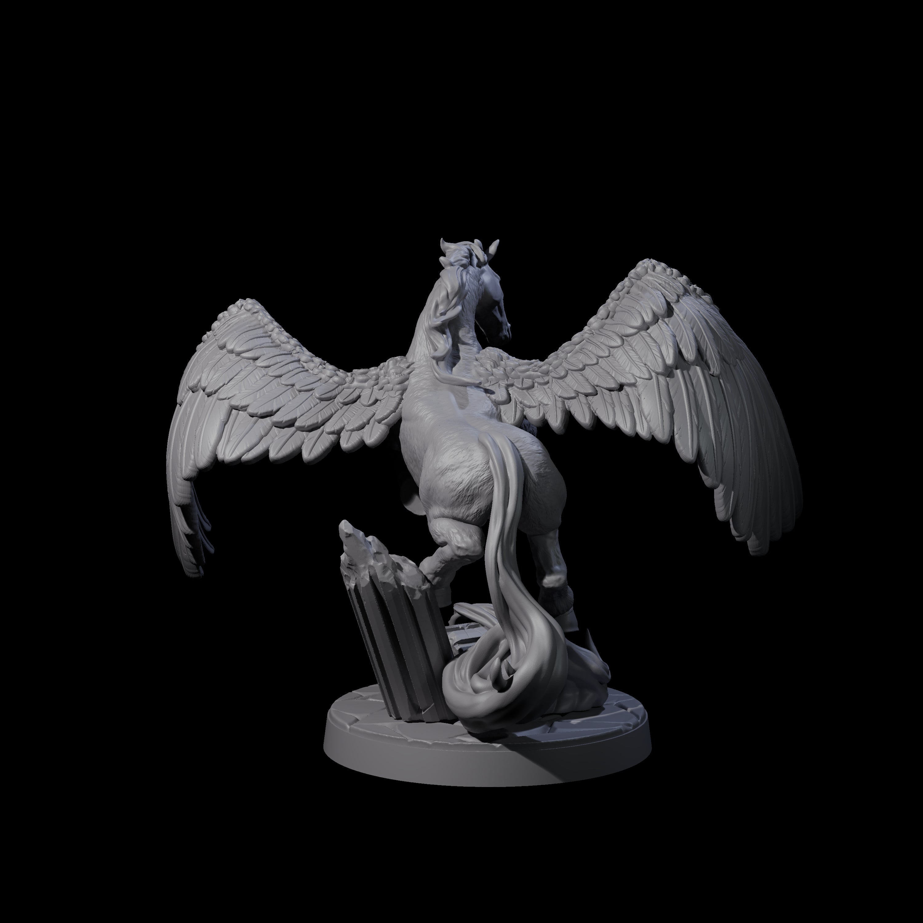 Galloping Pegasus Miniature for Dungeons and Dragons, Pathfinder or other TTRPGs