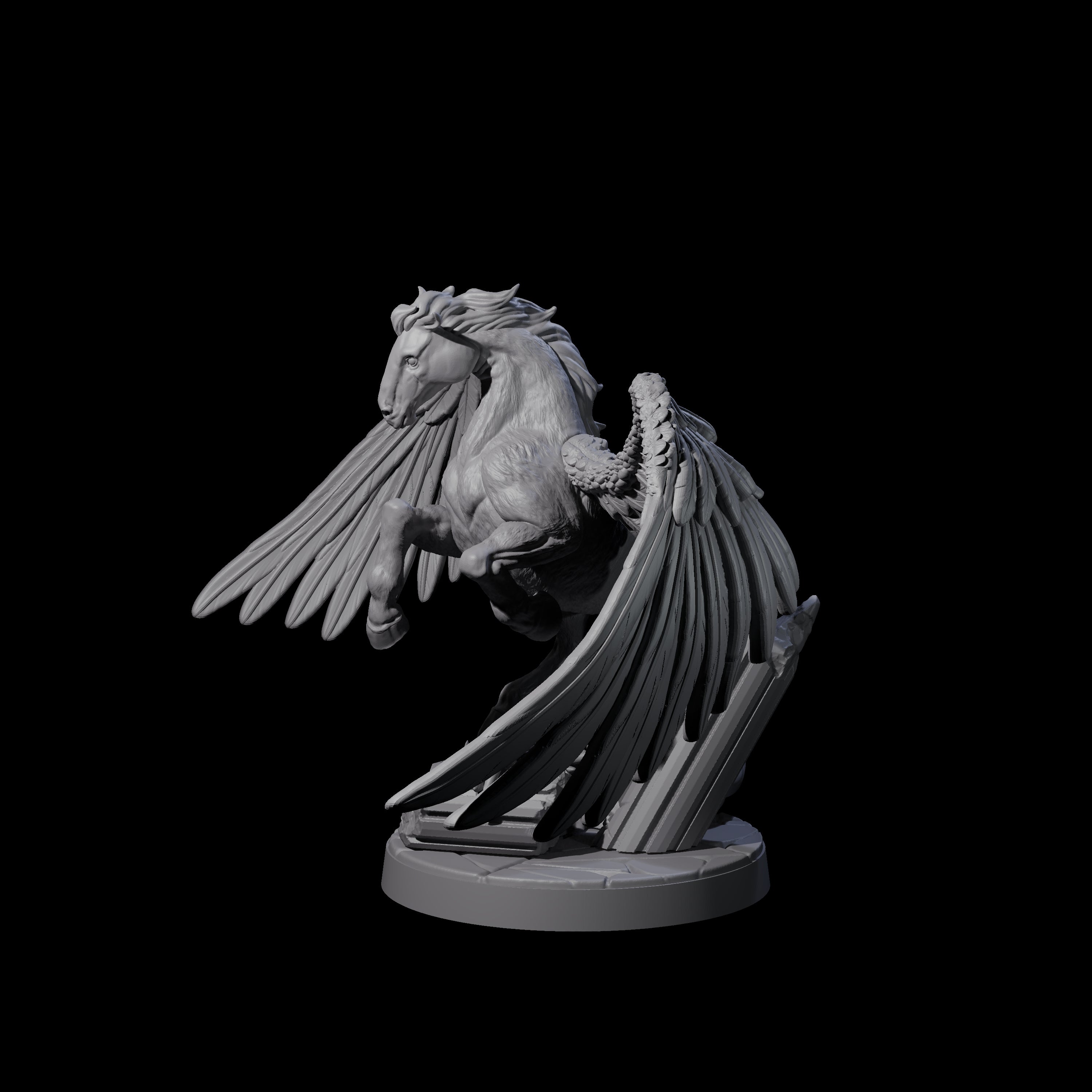 Galloping Pegasus Miniature for Dungeons and Dragons, Pathfinder or other TTRPGs