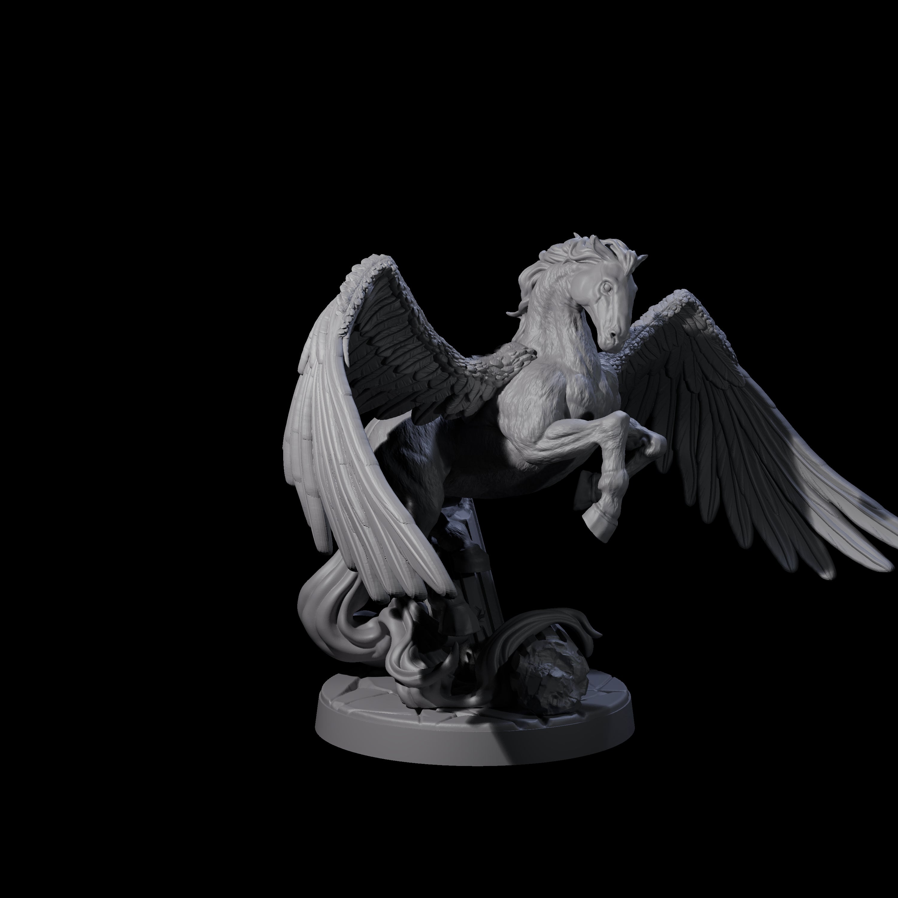 Galloping Pegasus Miniature for Dungeons and Dragons, Pathfinder or other TTRPGs