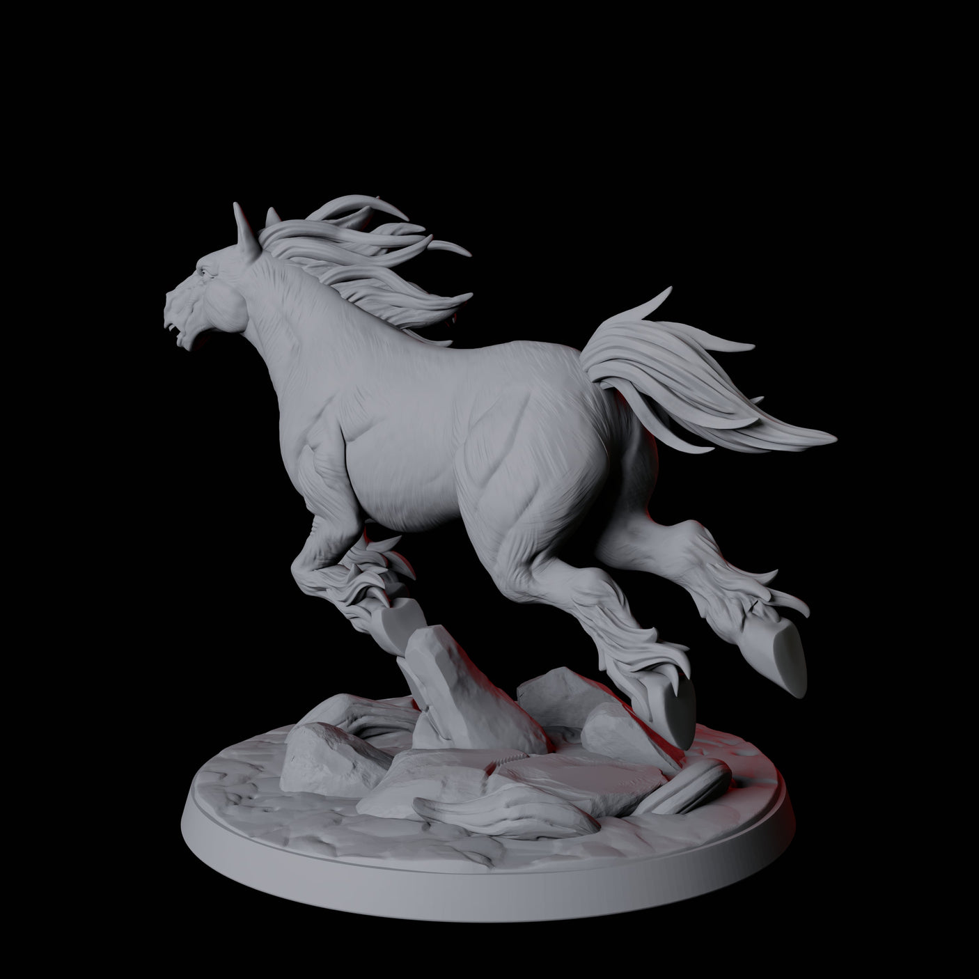 Galloping Wild Horse D Miniature for Dungeons and Dragons, Pathfinder or other TTRPGs