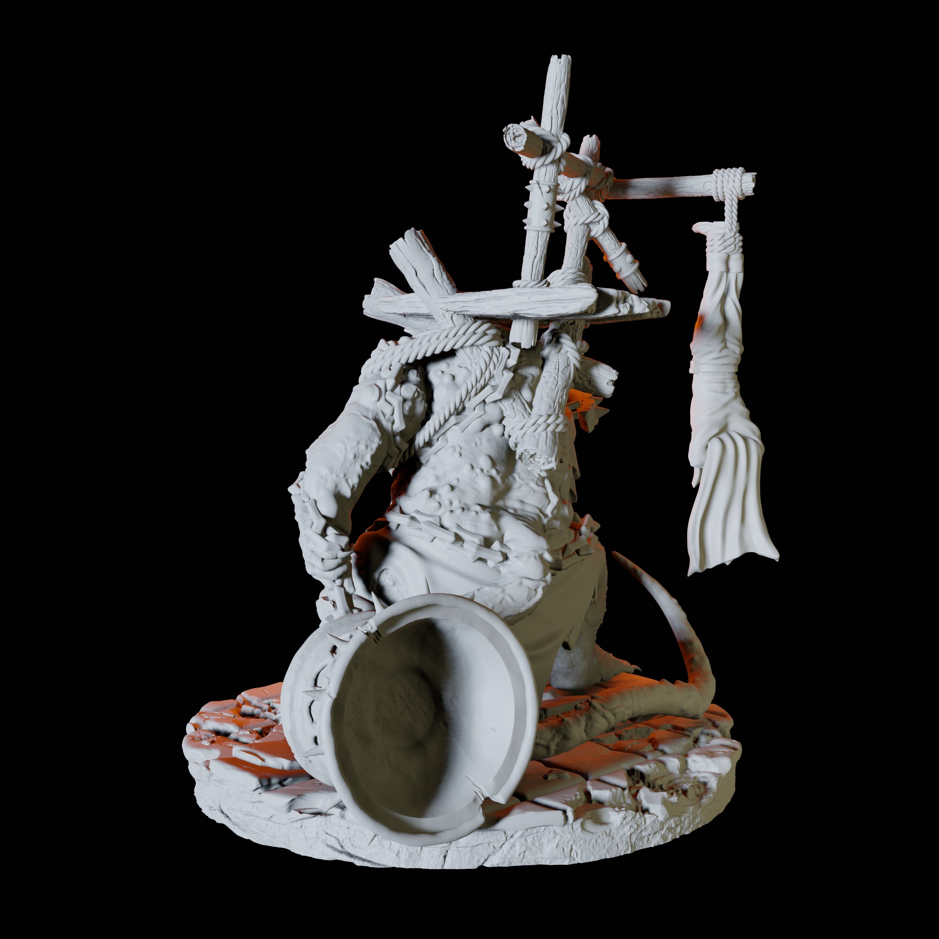 Gallows Ratfolk Champion Miniature for Dungeons and Dragons, Pathfinder or other TTRPGs