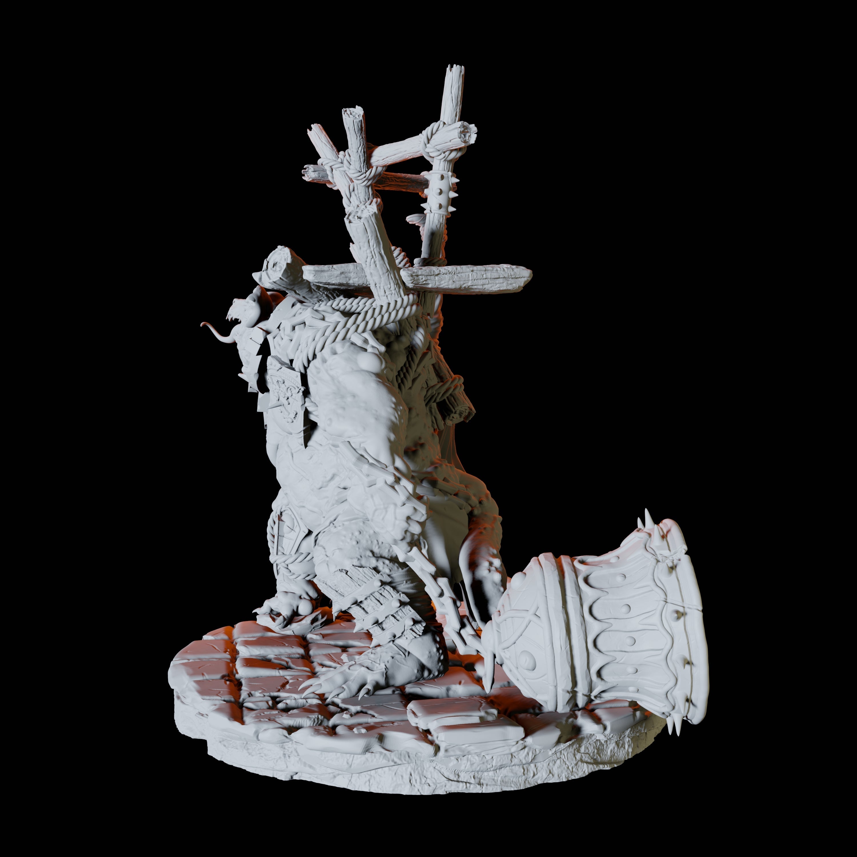 Gallows Ratfolk Champion Miniature for Dungeons and Dragons, Pathfinder or other TTRPGs