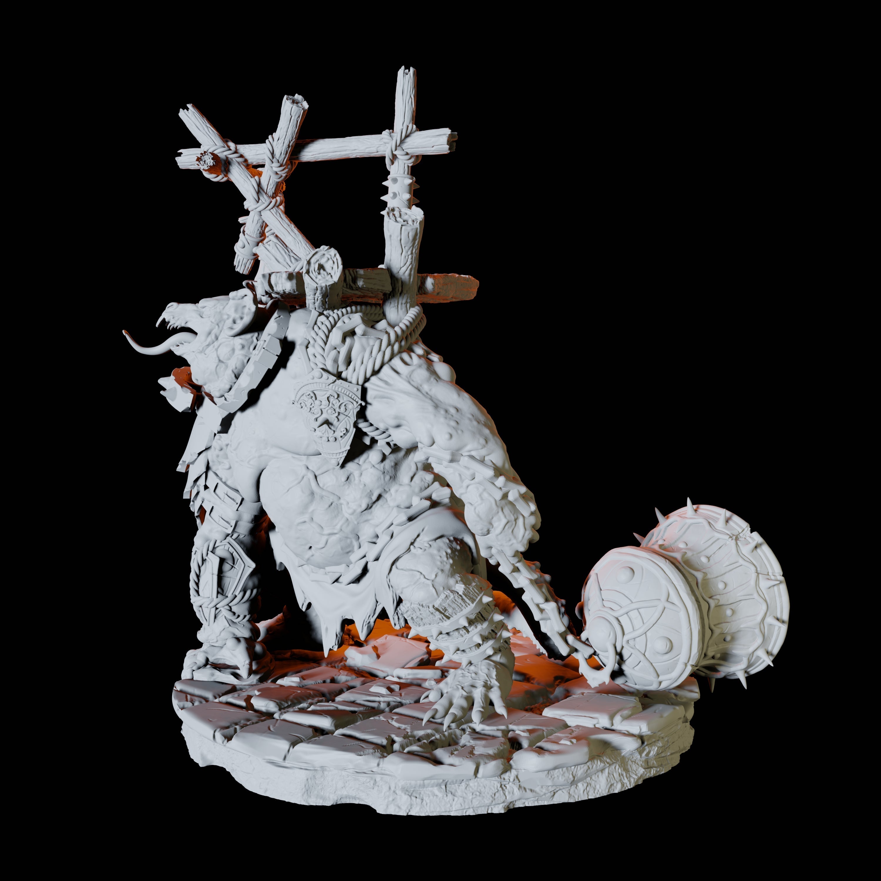 Gallows Ratfolk Champion Miniature for Dungeons and Dragons, Pathfinder or other TTRPGs
