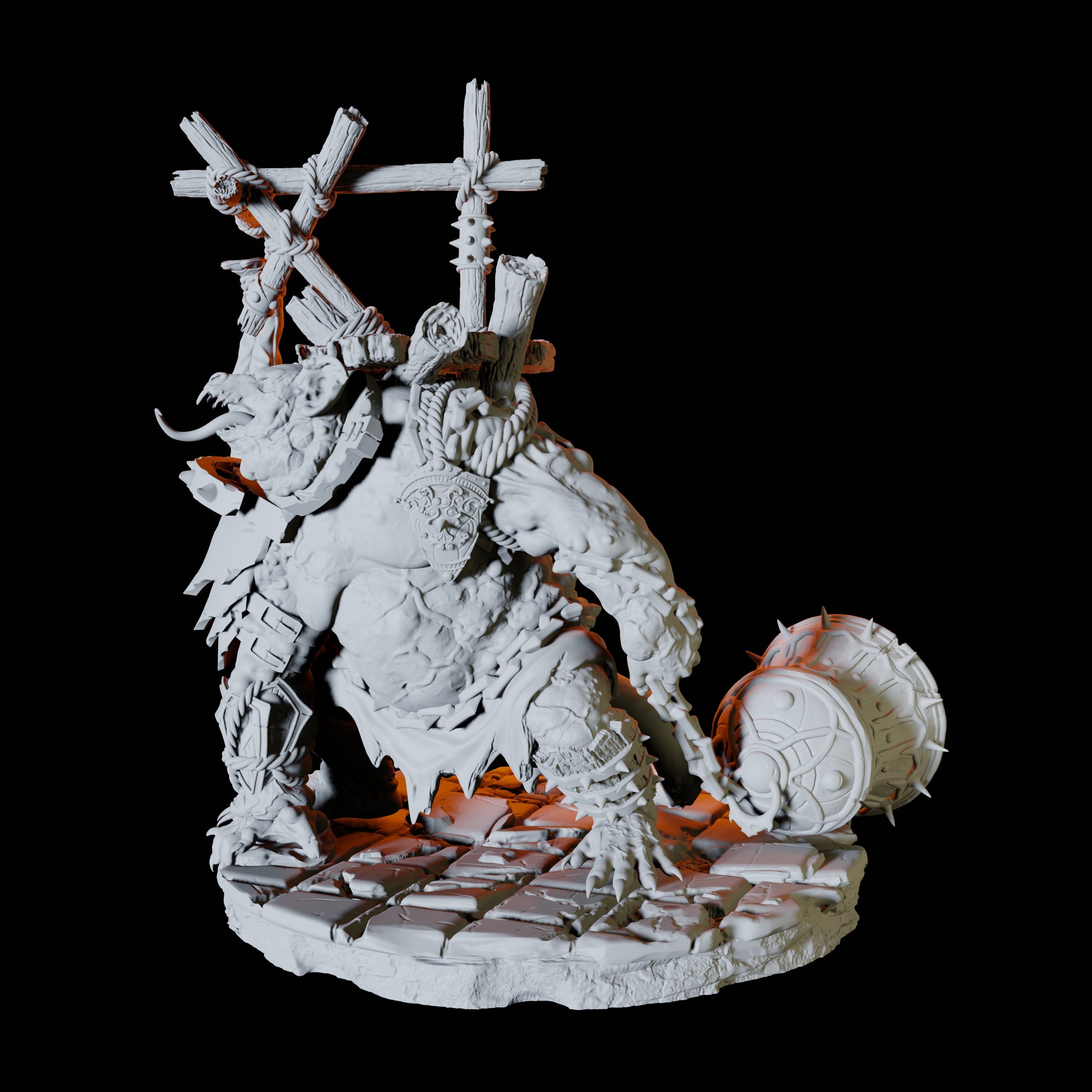 Gallows Ratfolk Champion Miniature for Dungeons and Dragons, Pathfinder or other TTRPGs
