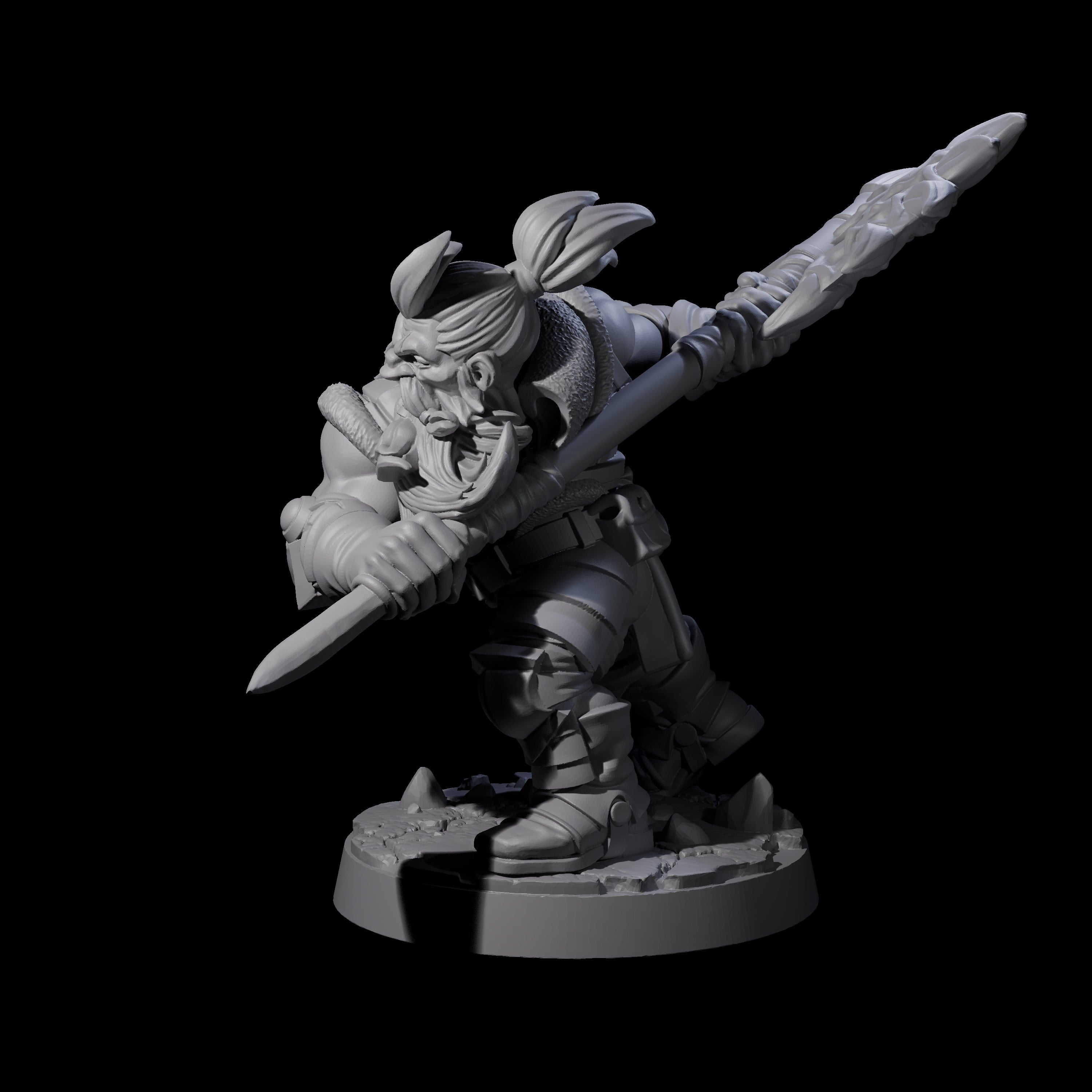 Gandharr - Swinging Axe Fighter Miniature for Dungeons and Dragons, Pathfinder or other TTRPGs