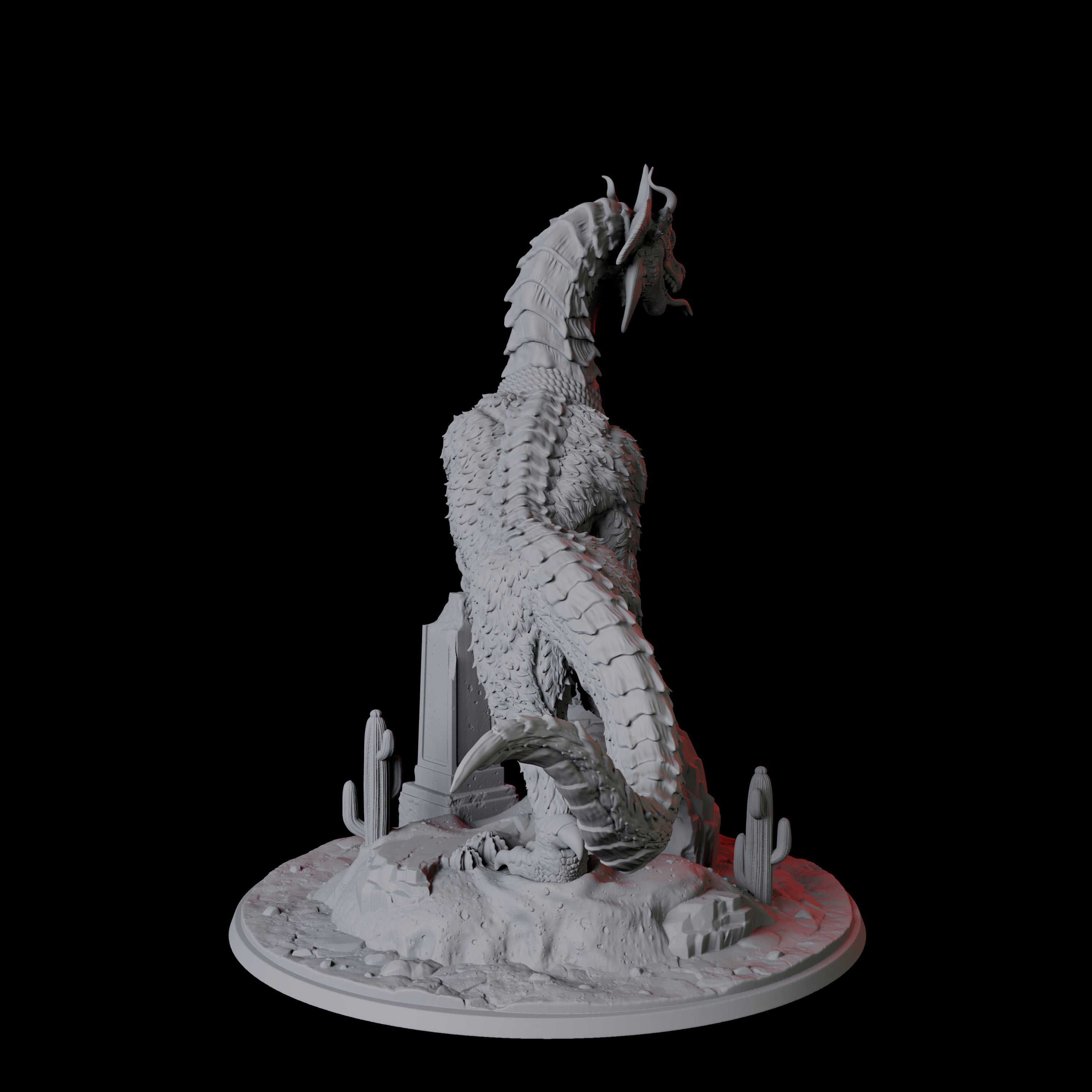 Gargantuan Wingless Wyrm Miniature for Dungeons and Dragons, Pathfinder or other TTRPGs