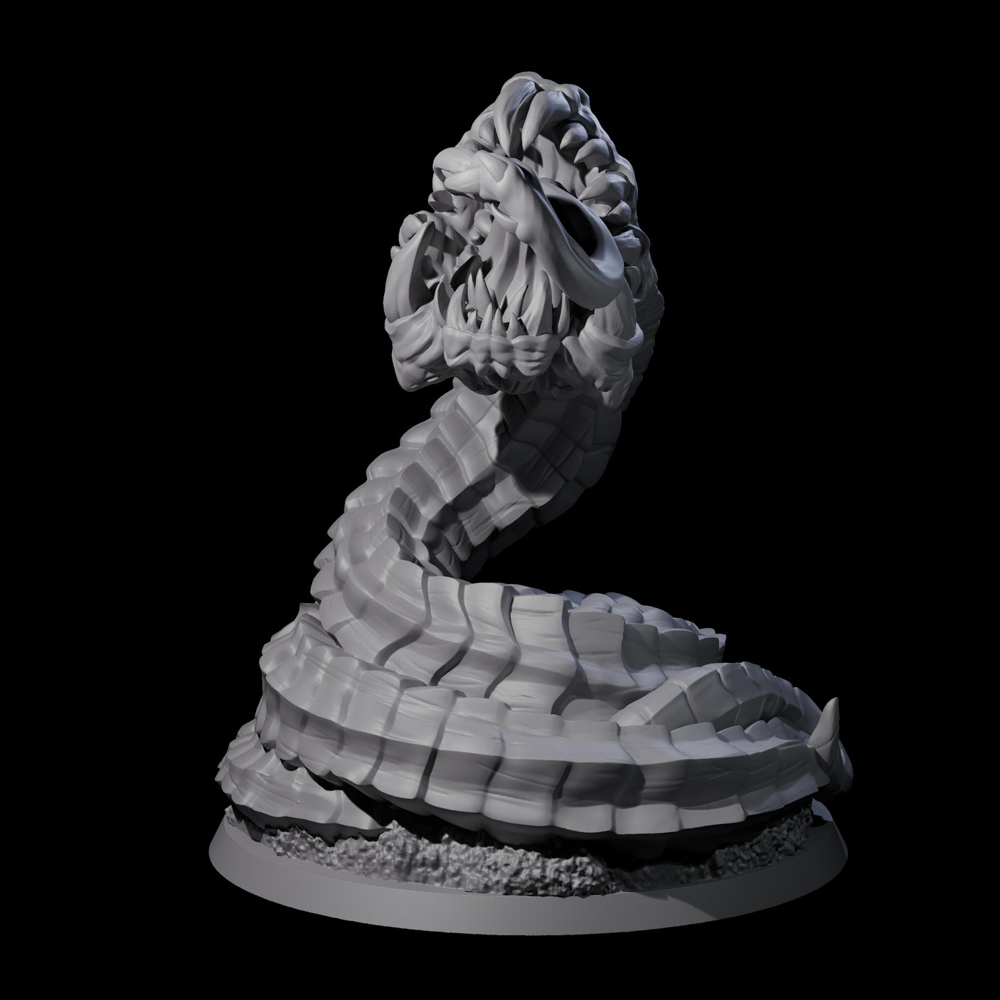 Gargling Sand Worm Miniature for Dungeons and Dragons, Pathfinder or other TTRPGs