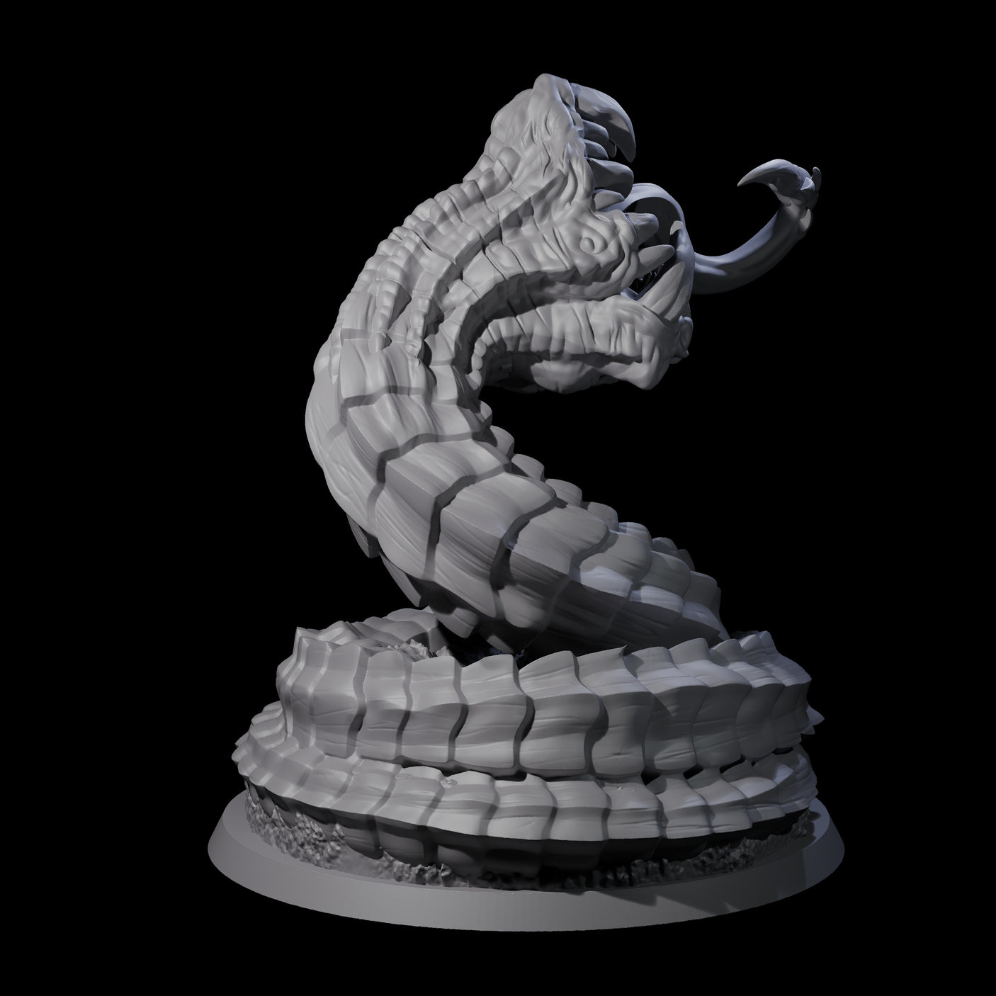 Gargling Sand Worm Miniature for Dungeons and Dragons, Pathfinder or other TTRPGs